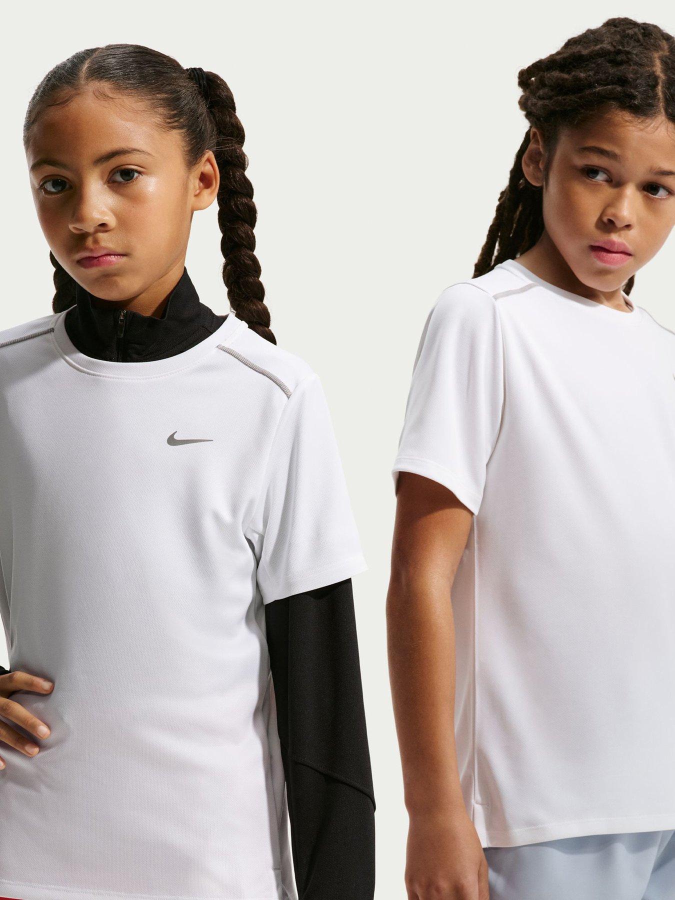 Image 4 of 7 of Nike Junior Boys Dri-FIT Short Sleeve Top - White