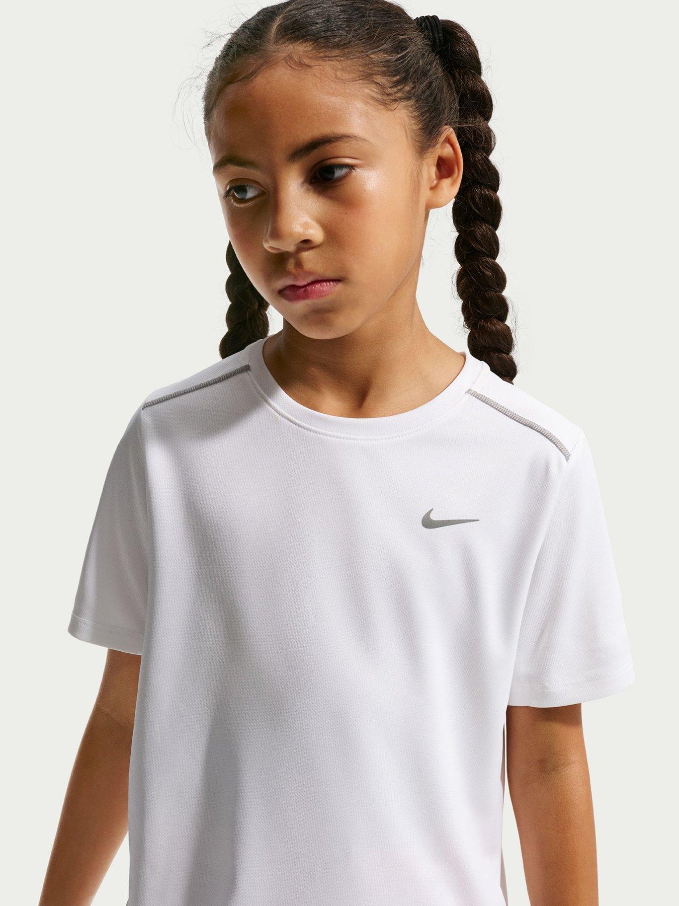 Image 5 of 7 of Nike Junior Boys Dri-FIT Short Sleeve Top - White