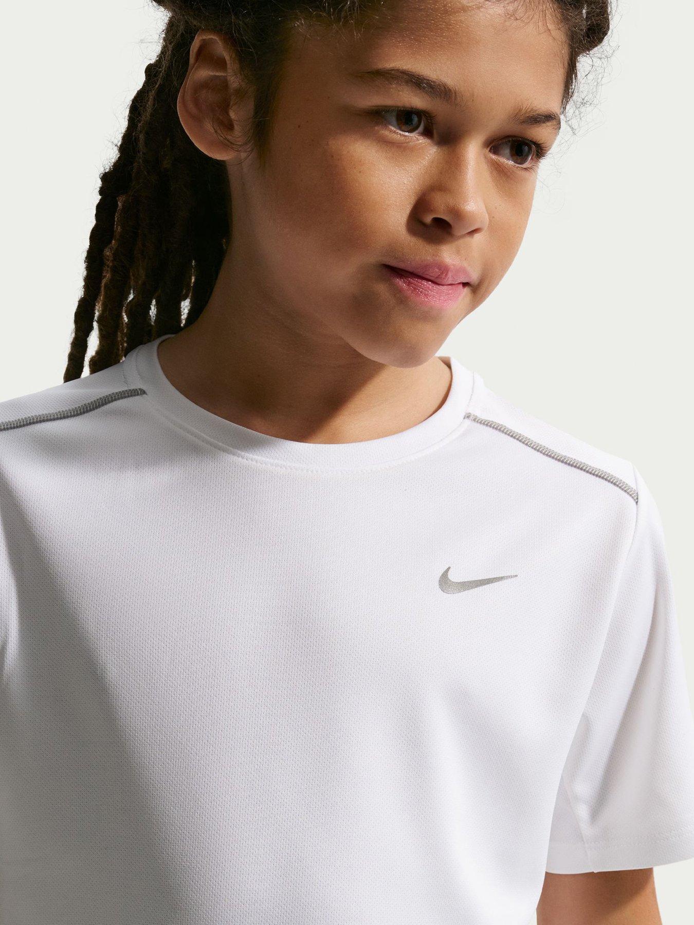 Image 7 of 7 of Nike Junior Boys Dri-FIT Short Sleeve Top - White