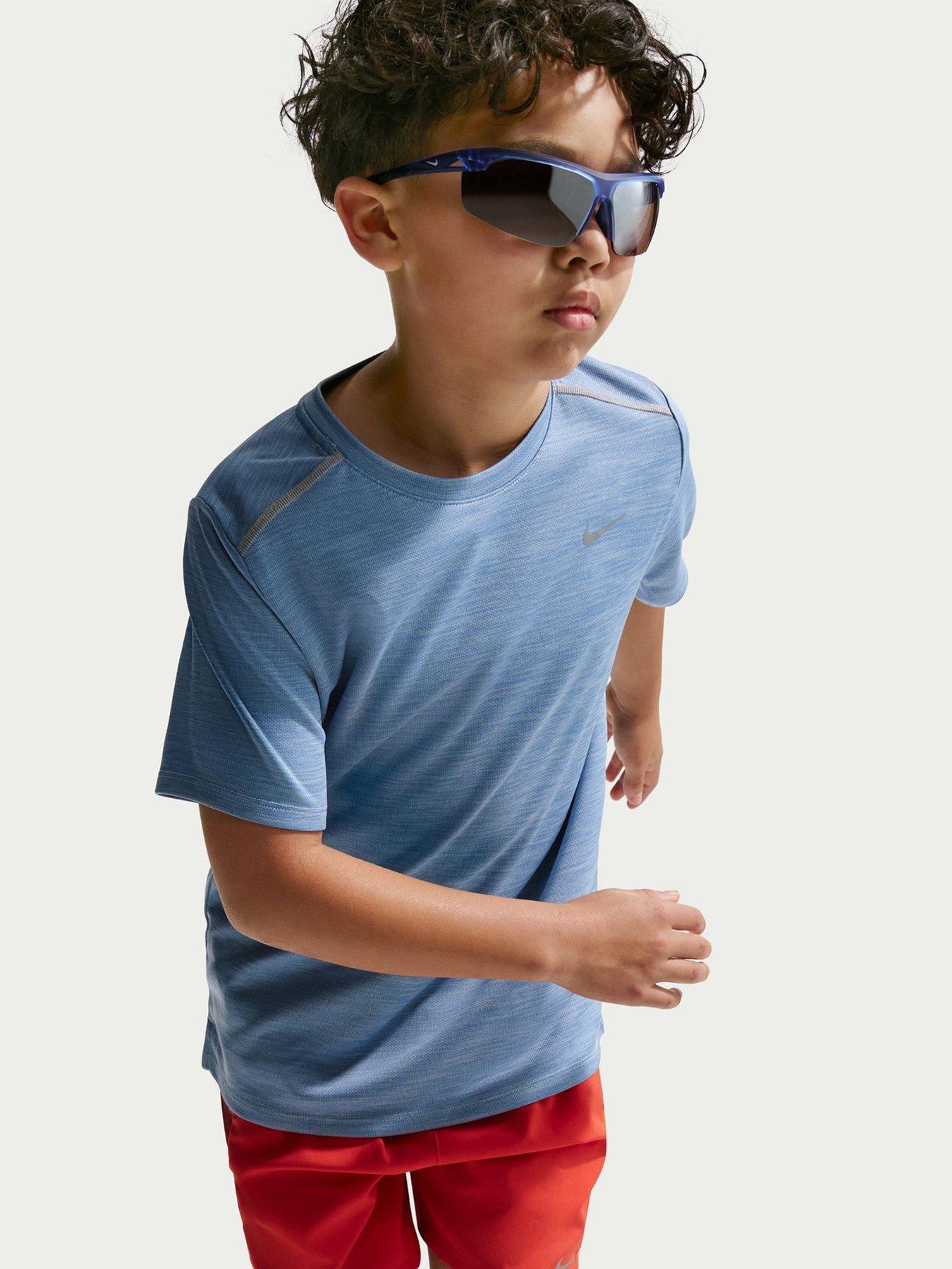 Image 1 of 5 of Nike Junior Boys Dri-FIT Short Sleeve Top - Blue