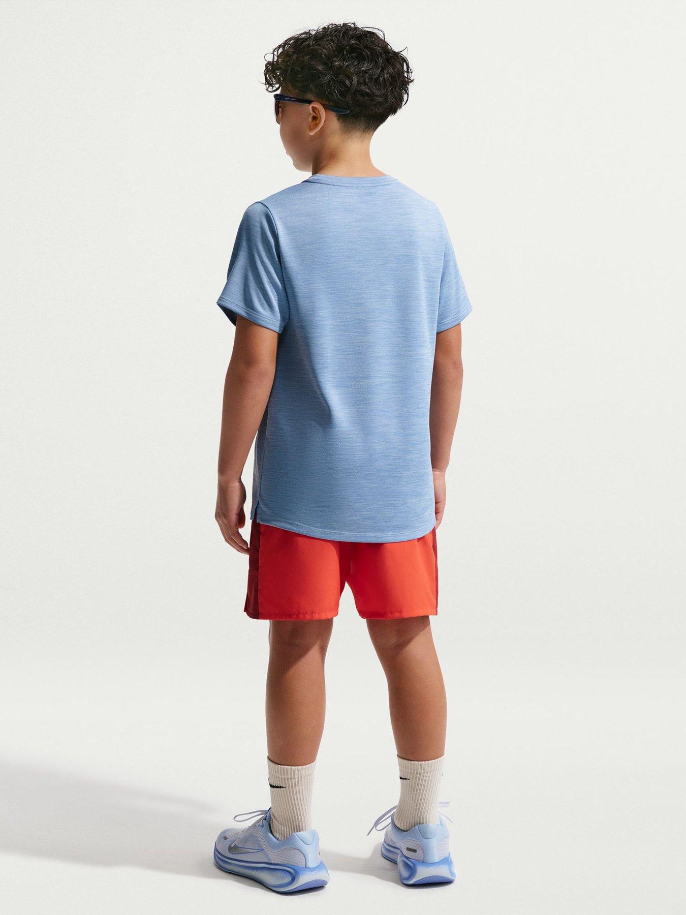 Image 2 of 5 of Nike Junior Boys Dri-FIT Short Sleeve Top - Blue