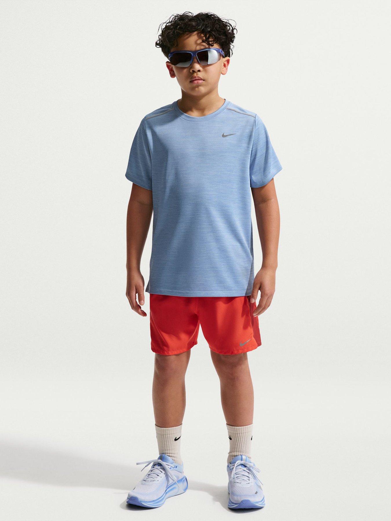 Image 3 of 5 of Nike Junior Boys Dri-FIT Short Sleeve Top - Blue