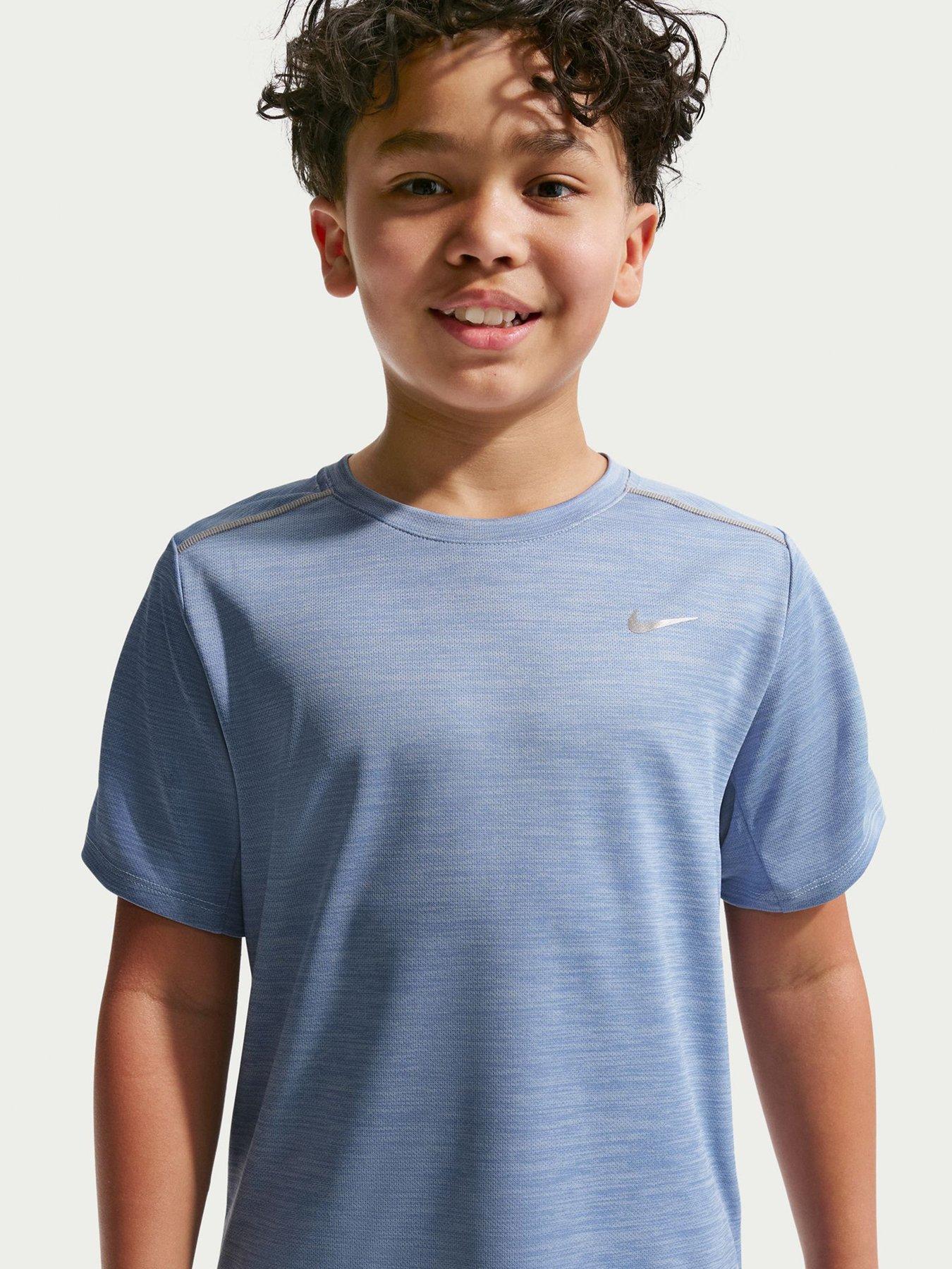 Image 4 of 5 of Nike Junior Boys Dri-FIT Short Sleeve Top - Blue