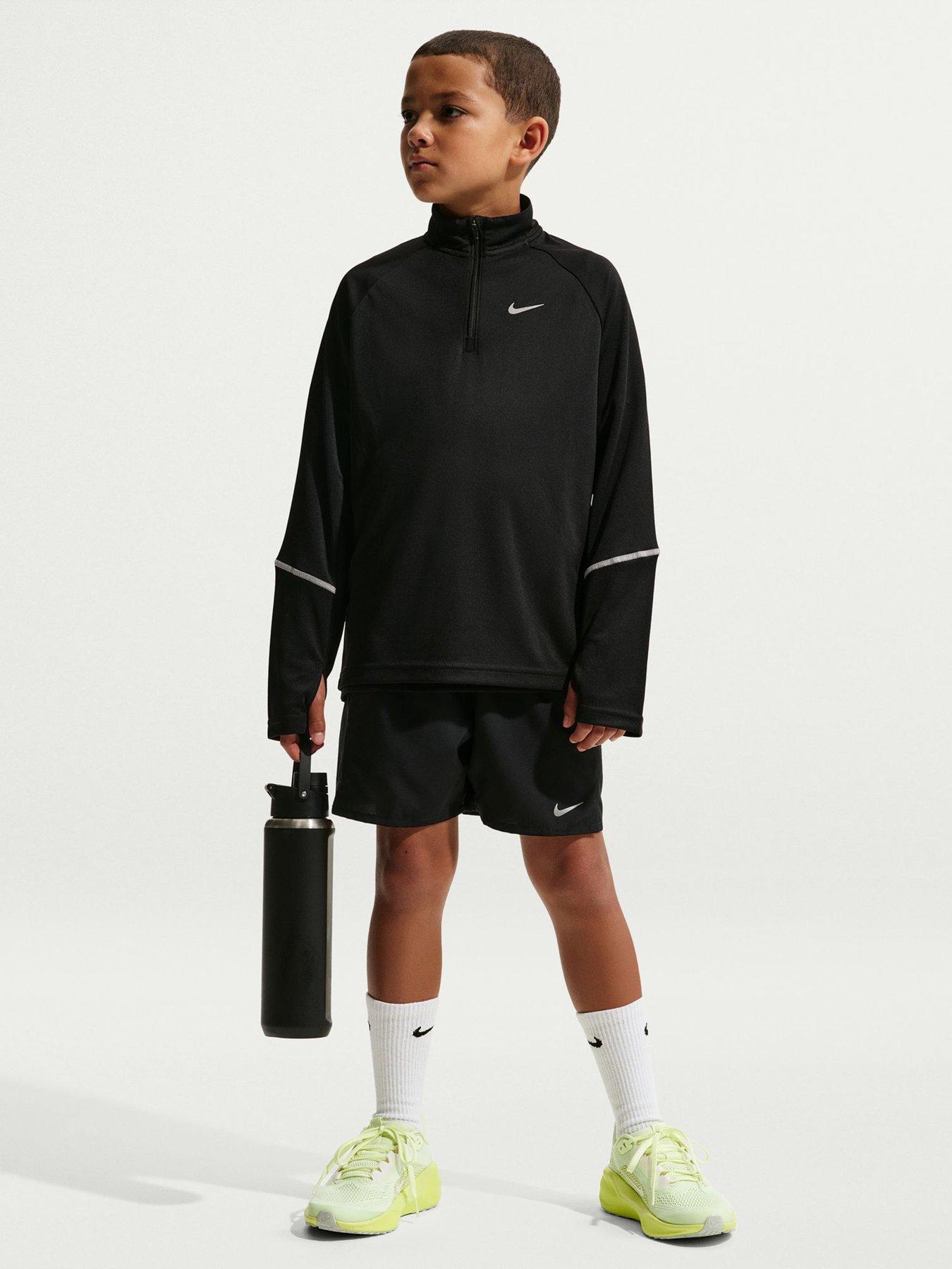 Image 1 of 5 of Nike Junior Boys Dri-FIT 1/2 Zip Top - Black