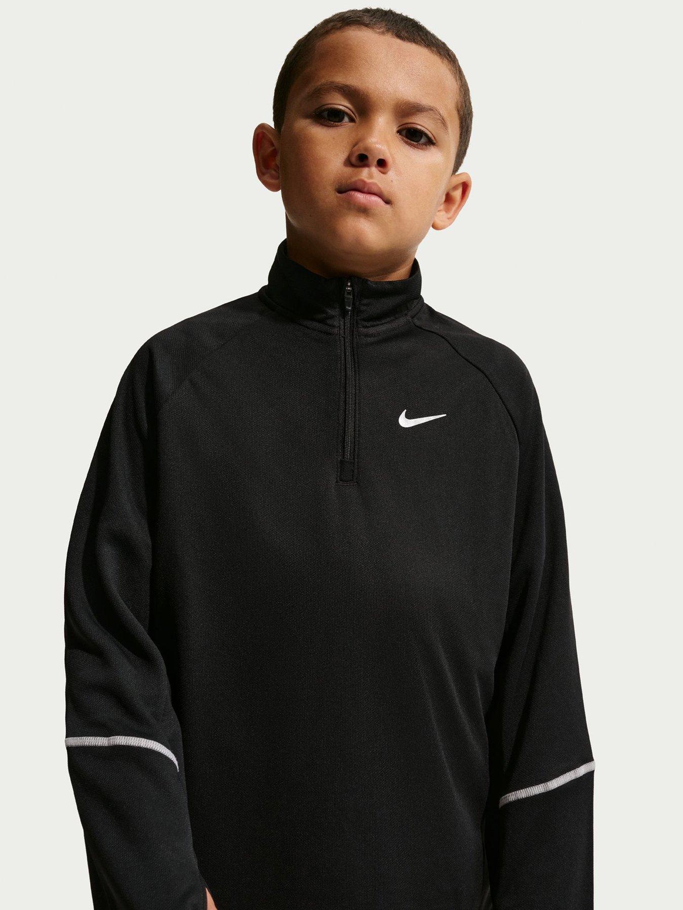 Image 4 of 5 of Nike Junior Boys Dri-FIT 1/2 Zip Top - Black