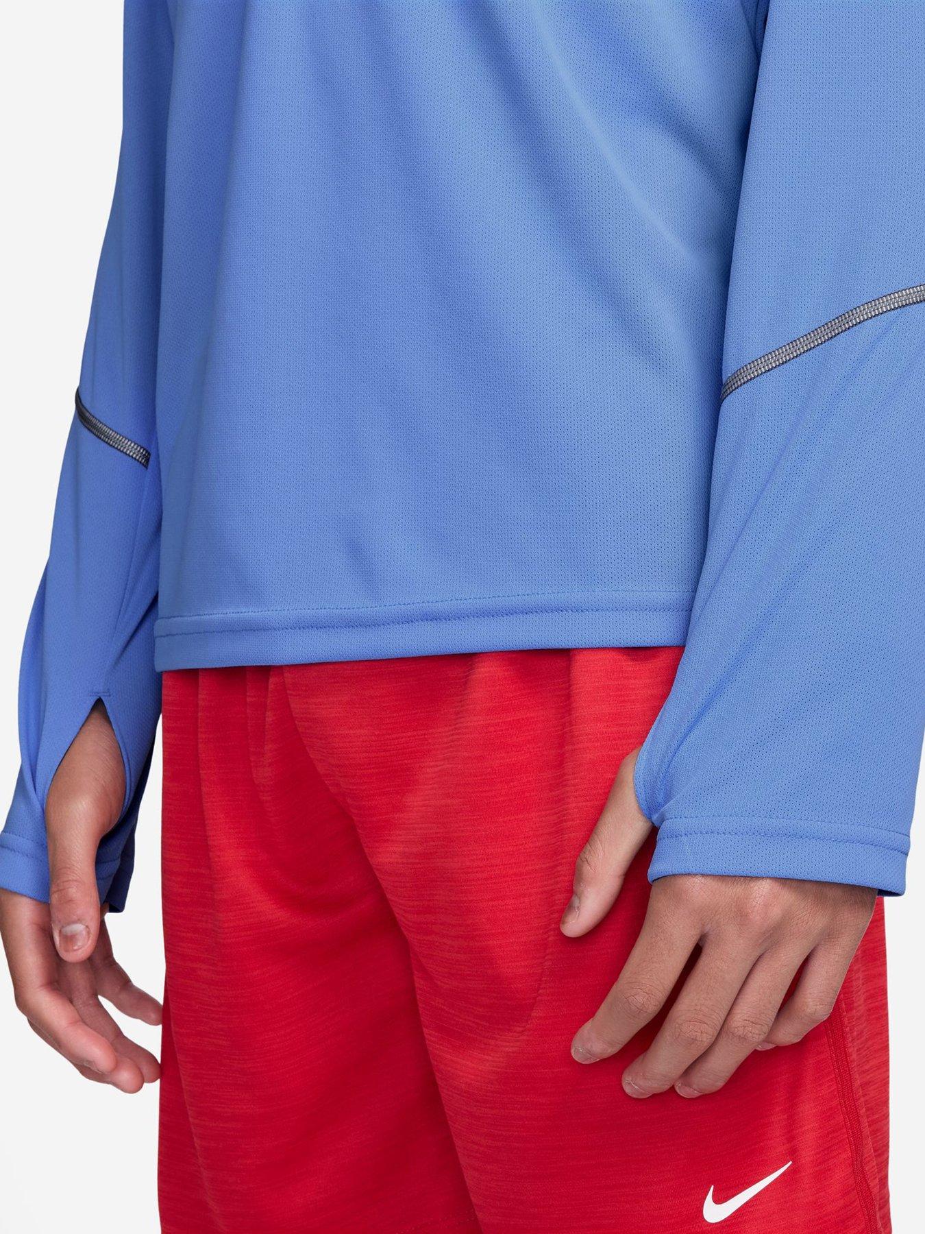 Image 5 of 5 of Nike Junior Boys Dri-FIT 1/2 Zip Top - Blue