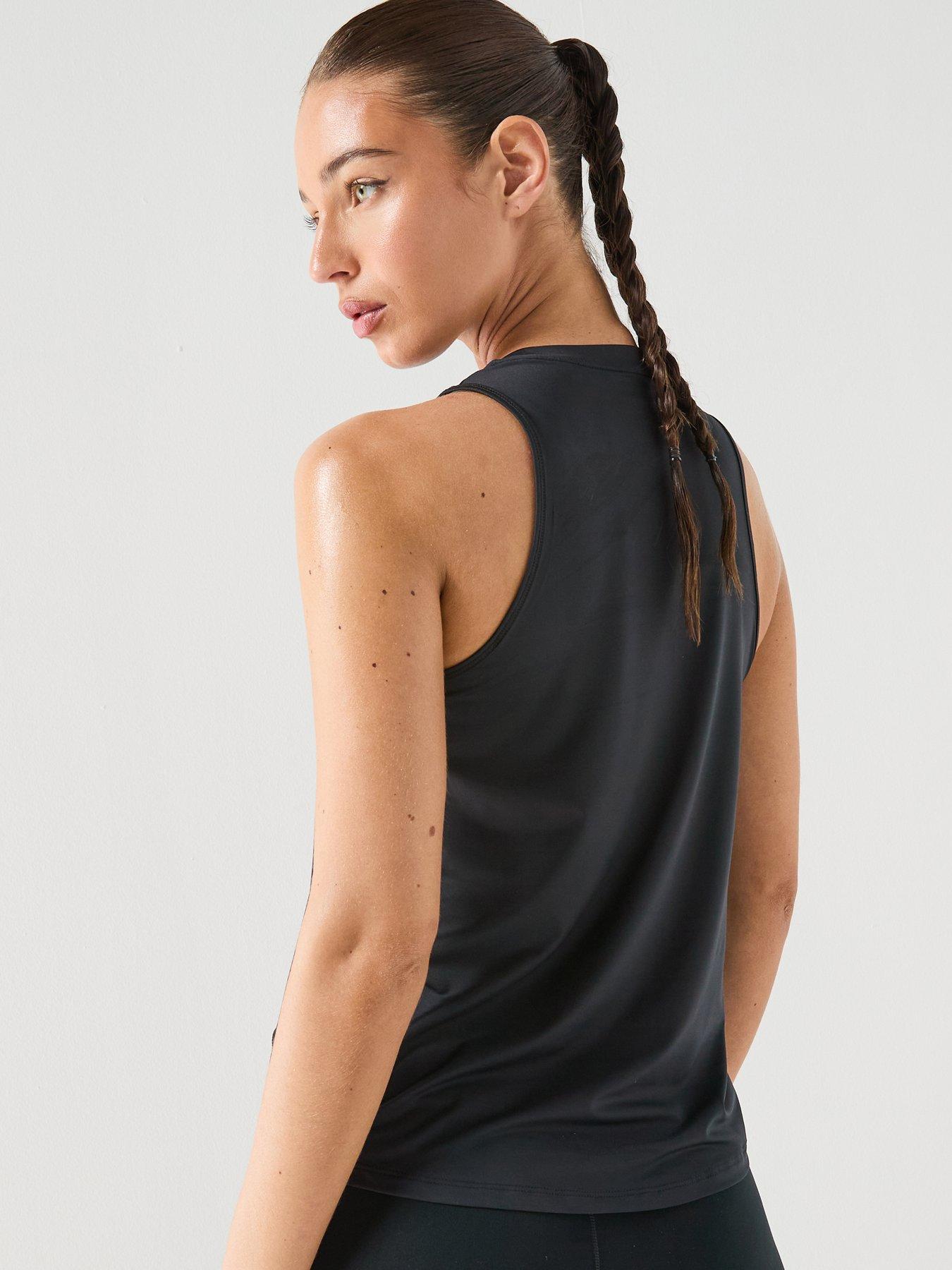 Image 2 of 6 of Nike Womens One Classic Dri-FIT Training Tank Top - Black/White