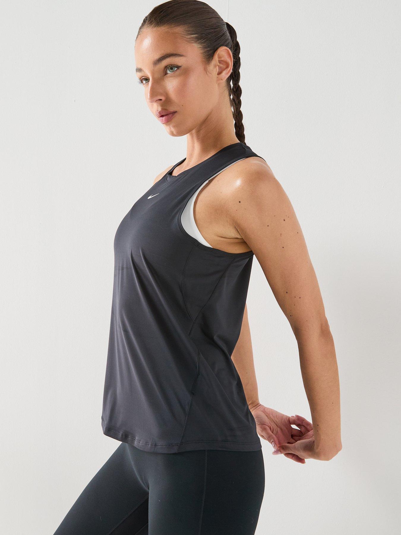 Image 6 of 6 of Nike Womens One Classic Dri-FIT Training Tank Top - Black/White