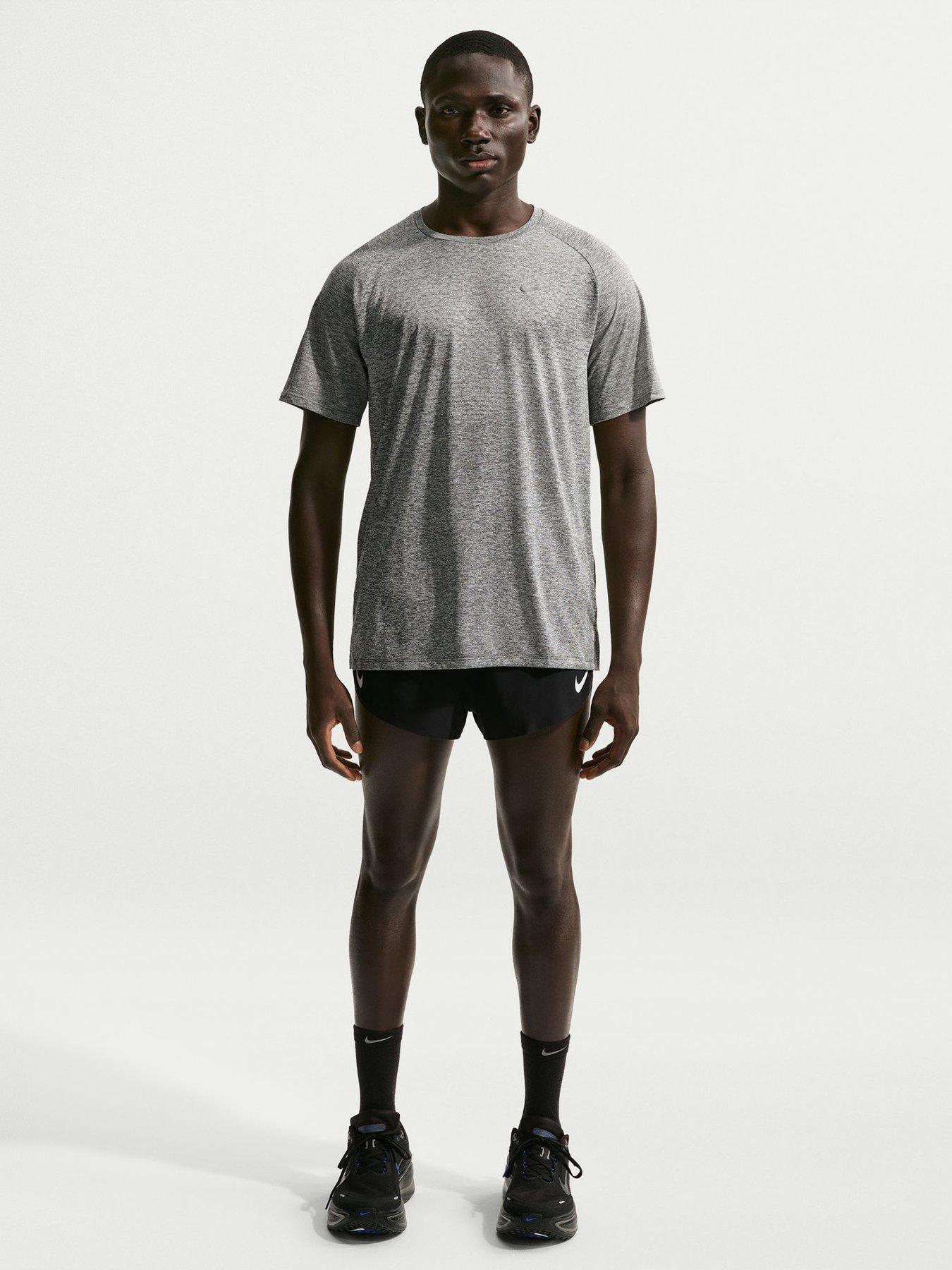 Image 3 of 7 of Nike Mens Running Stride Dri-FIT ADV Short Sleeve Top - Grey