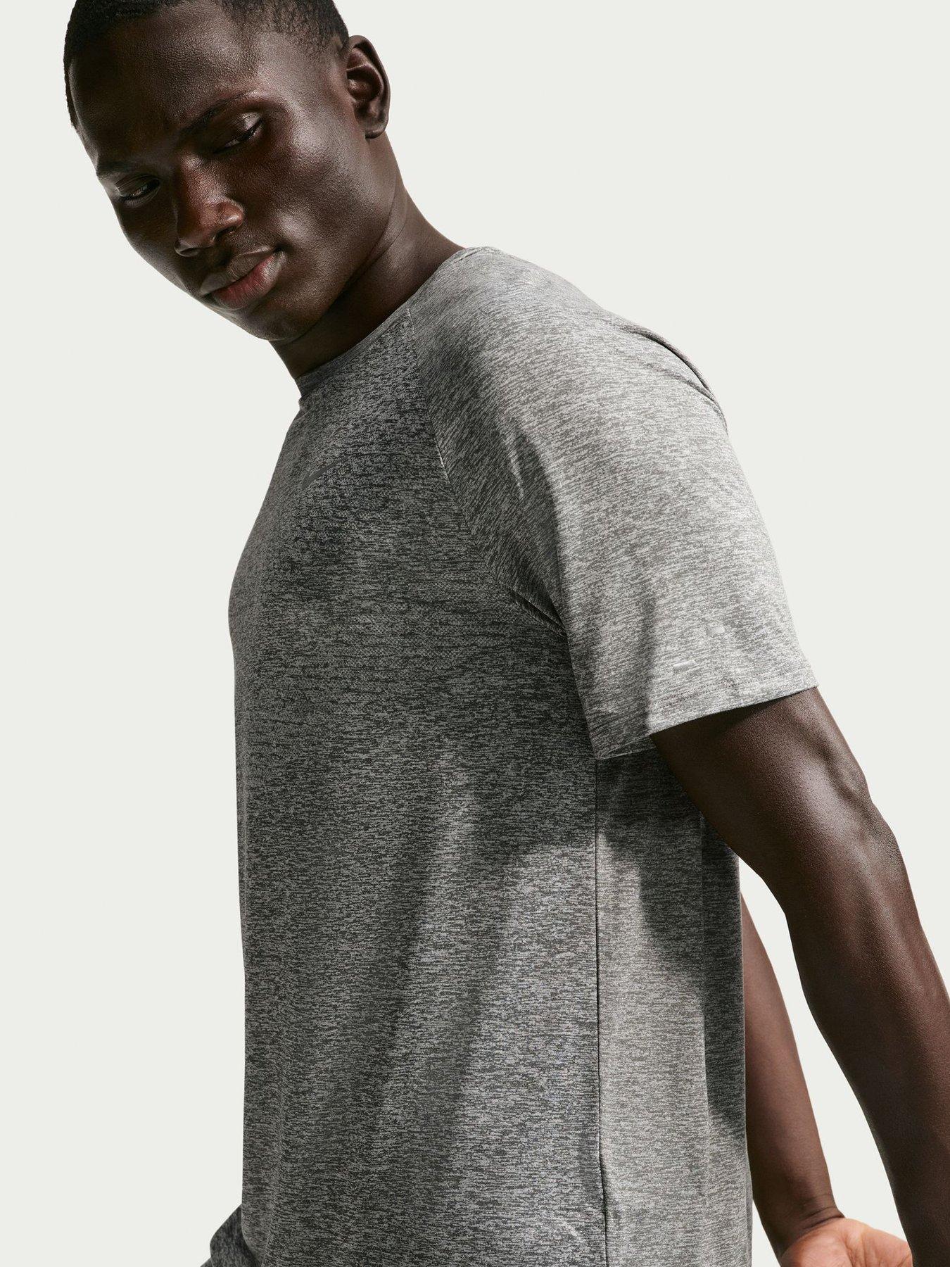 Image 5 of 7 of Nike Mens Running Stride Dri-FIT ADV Short Sleeve Top - Grey