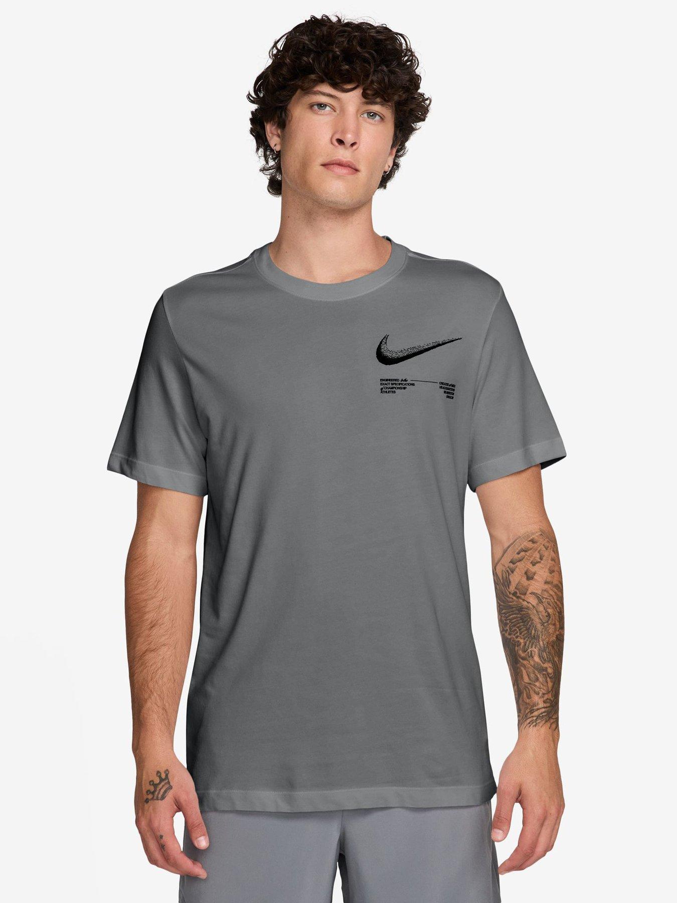 Nike Mens Training Dri-FIT Graphic T-Shirt - Grey