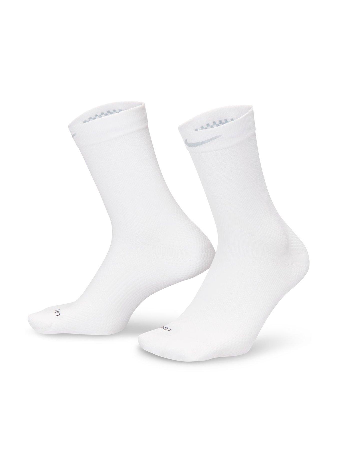 Nike Unisex Running Lightweight Crew Socks (1 Pair) - White