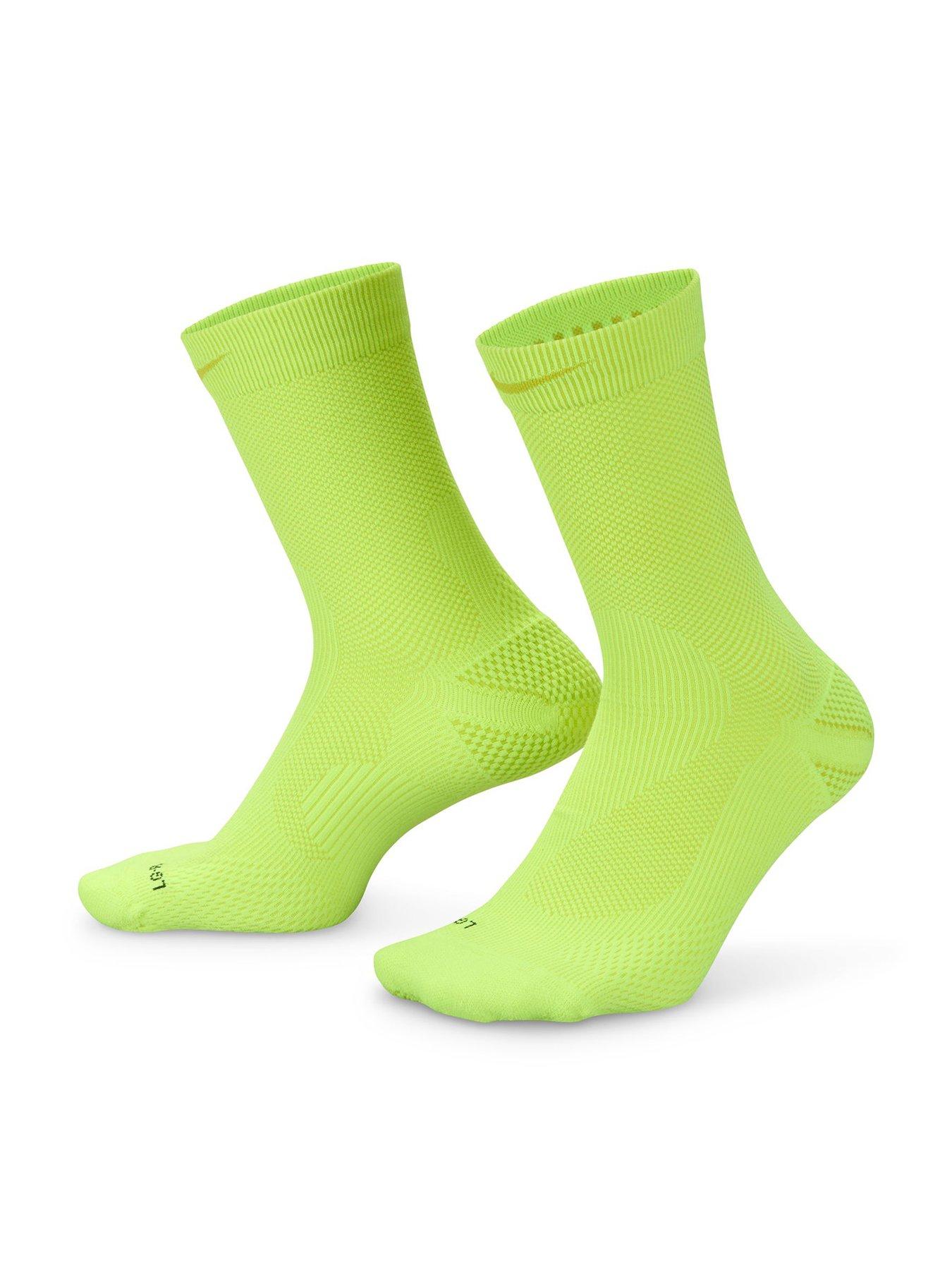 Nike Unisex Running Lightweight Crew Socks (1 Pair) - Yellow