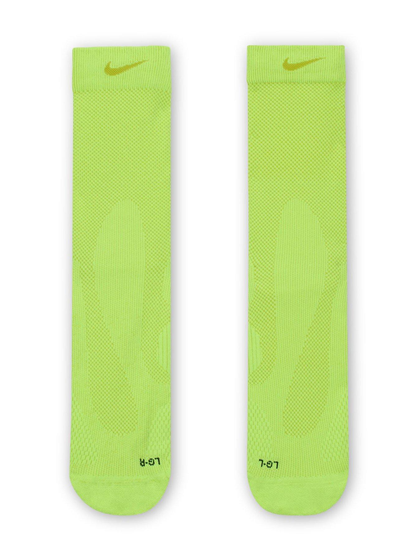 Image 2 of 4 of Nike Unisex Running Lightweight Crew Socks (1 Pair) - Yellow