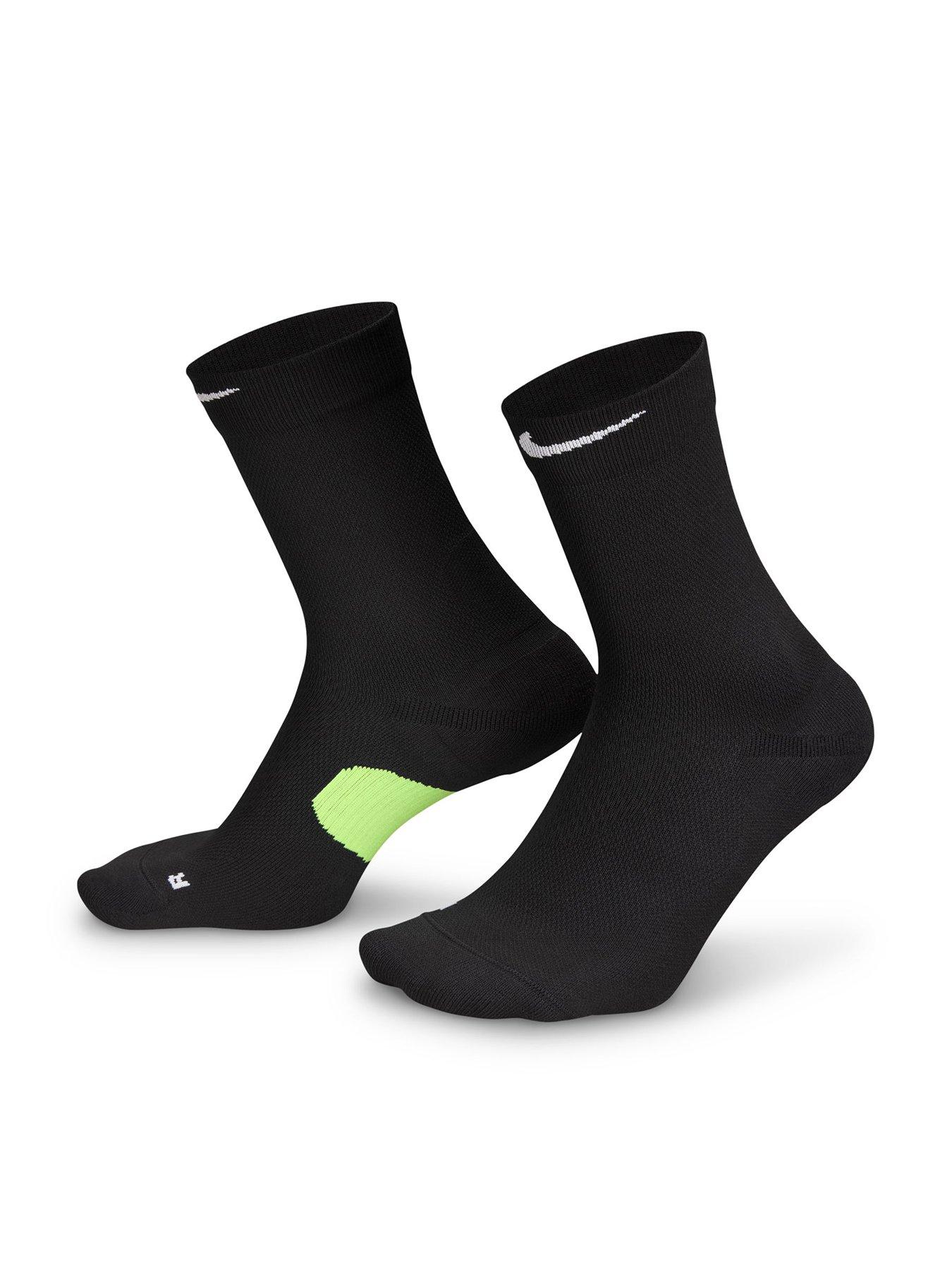 Image 1 of 4 of Nike Unisex Running Lightweight Crew Socks (1 Pair) - Black