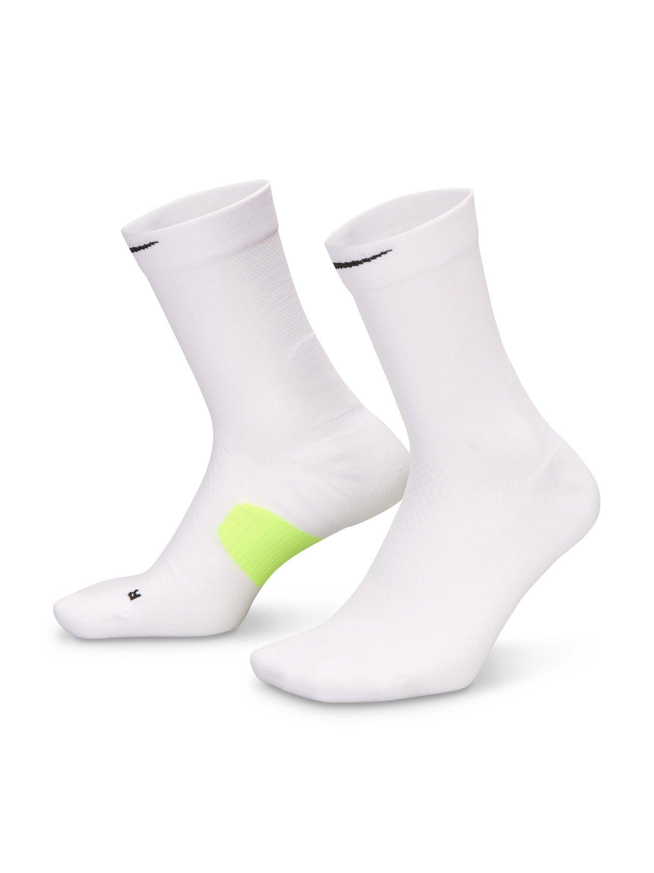 Image 1 of 4 of Nike Unisex Running Lightweight Crew Socks (1 Pair) - White