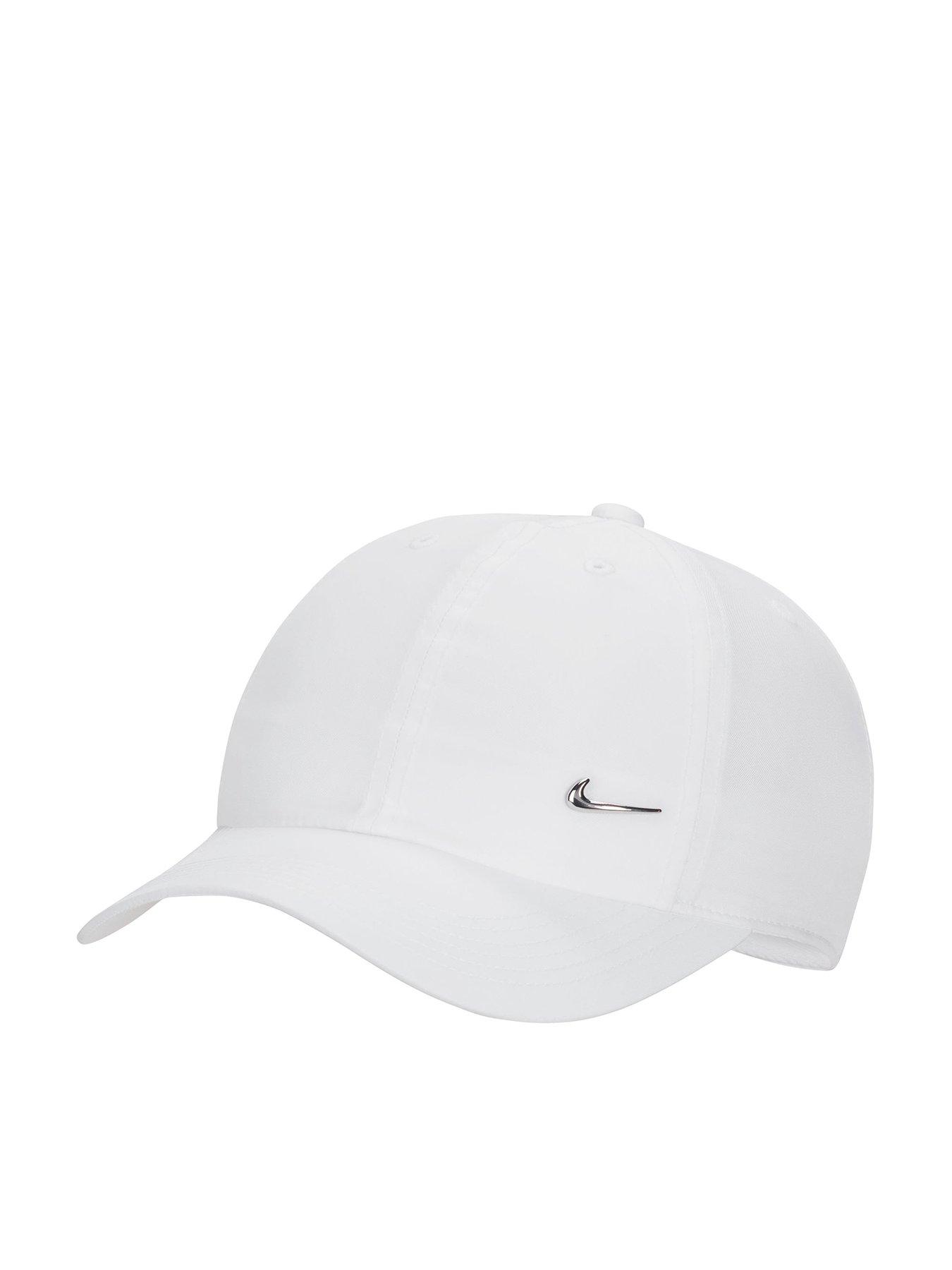Nike Unisex Kids Unstructured Metal Swoosh Cap - White