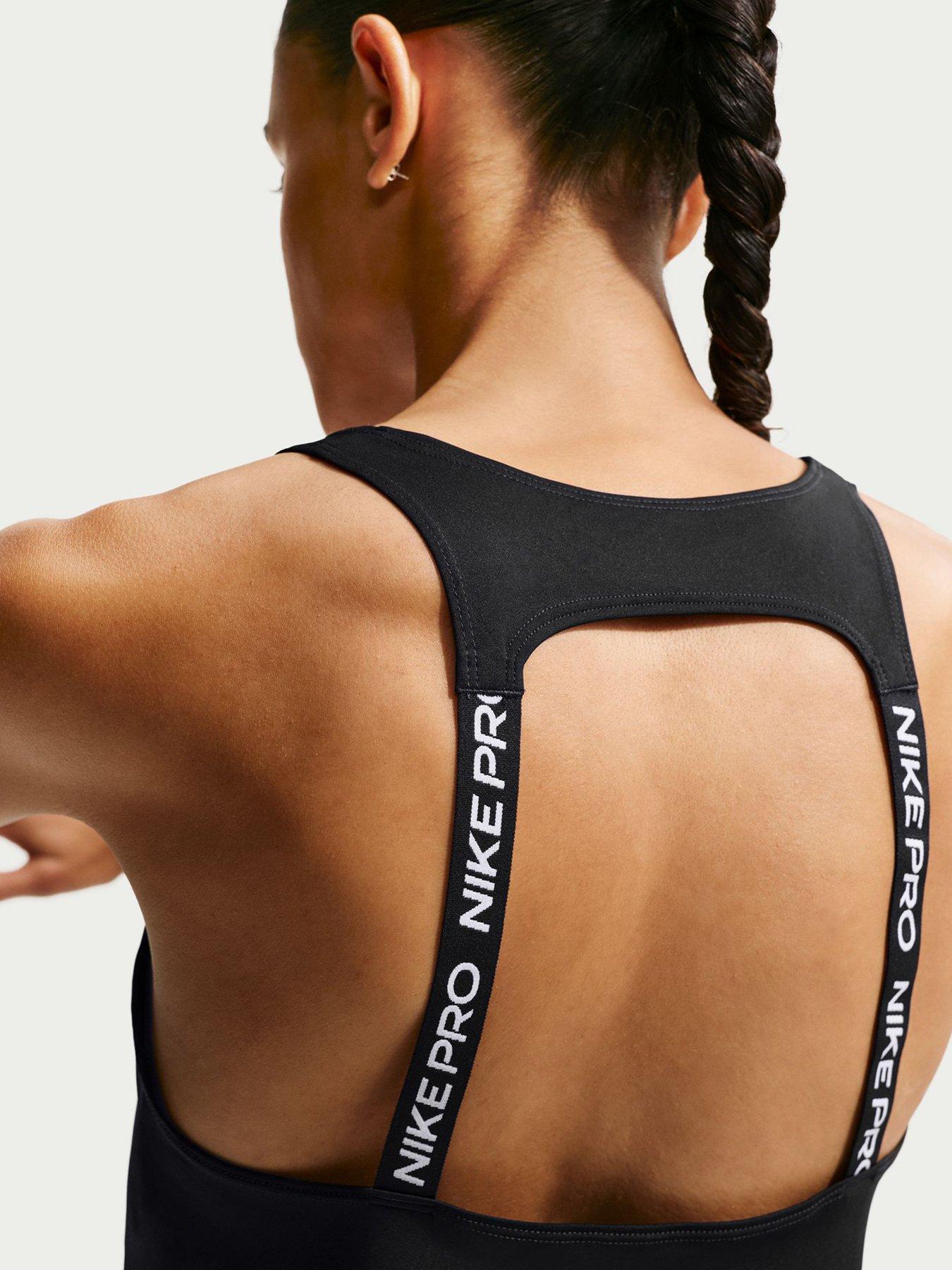 Image 2 of 6 of Nike Womens Pro Dri-FIT Elastika Training Tank Top - Black/White