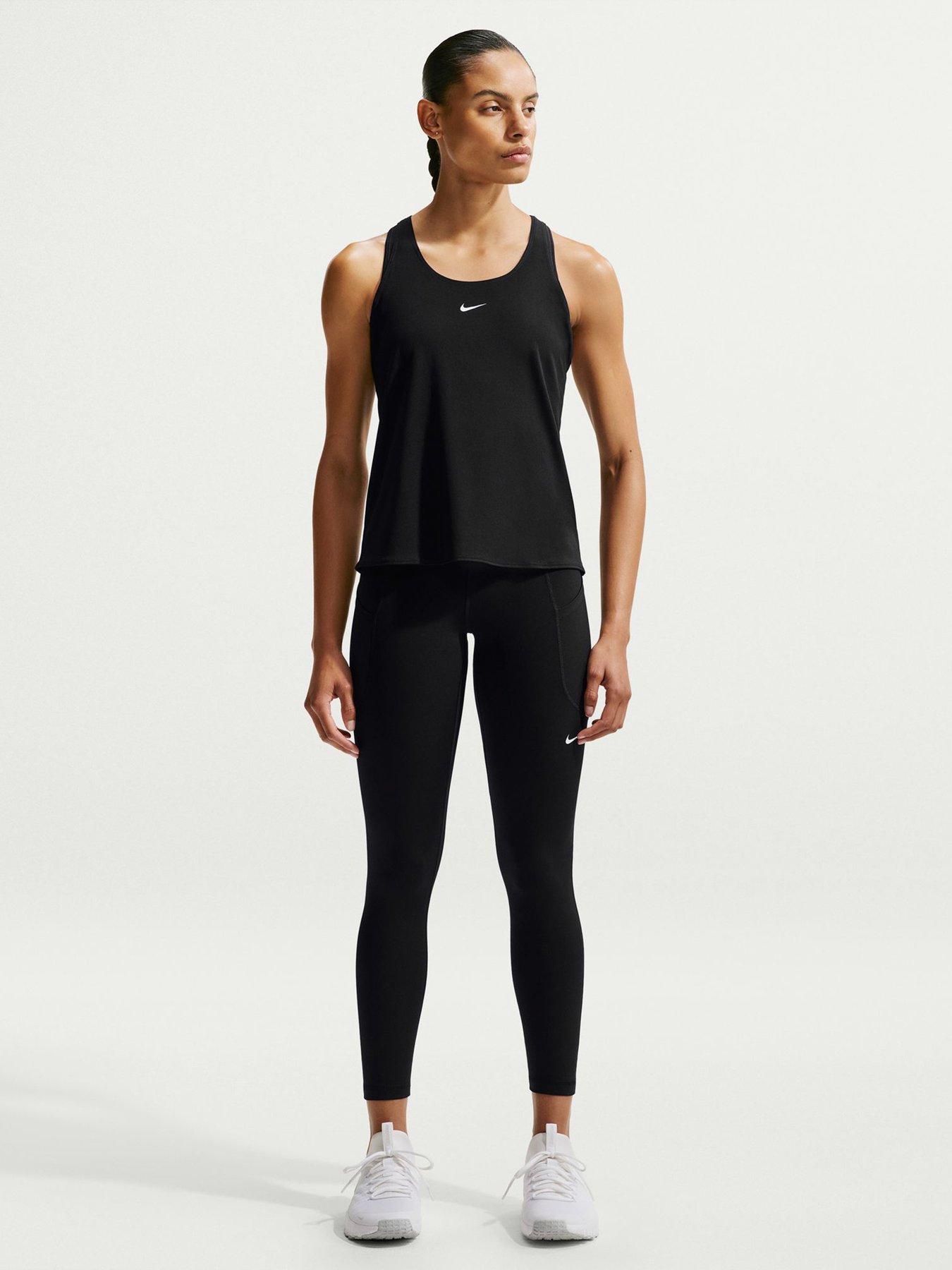 Image 3 of 6 of Nike Womens Pro Dri-FIT Elastika Training Tank Top - Black/White