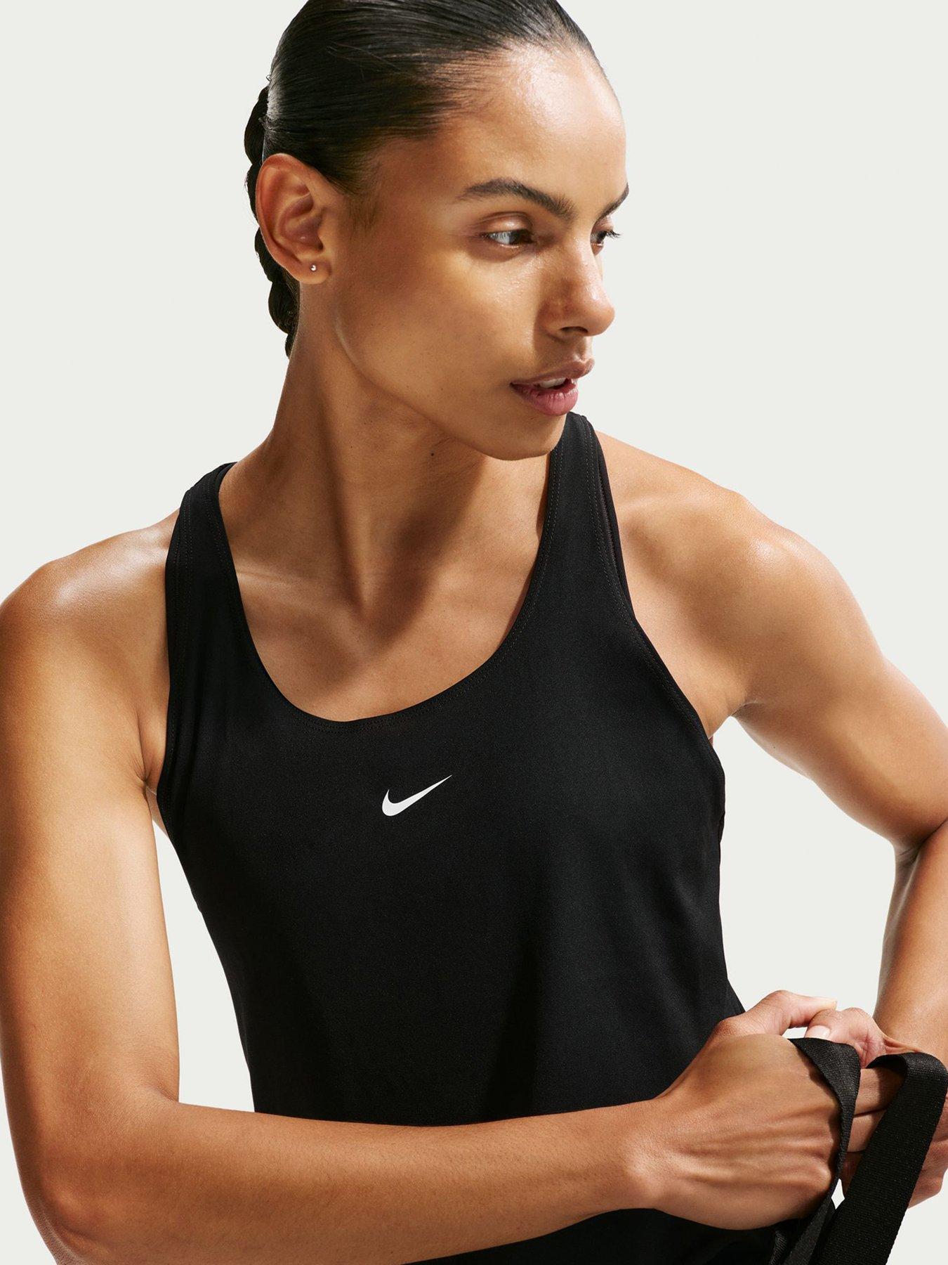 Image 6 of 6 of Nike Womens Pro Dri-FIT Elastika Training Tank Top - Black/White