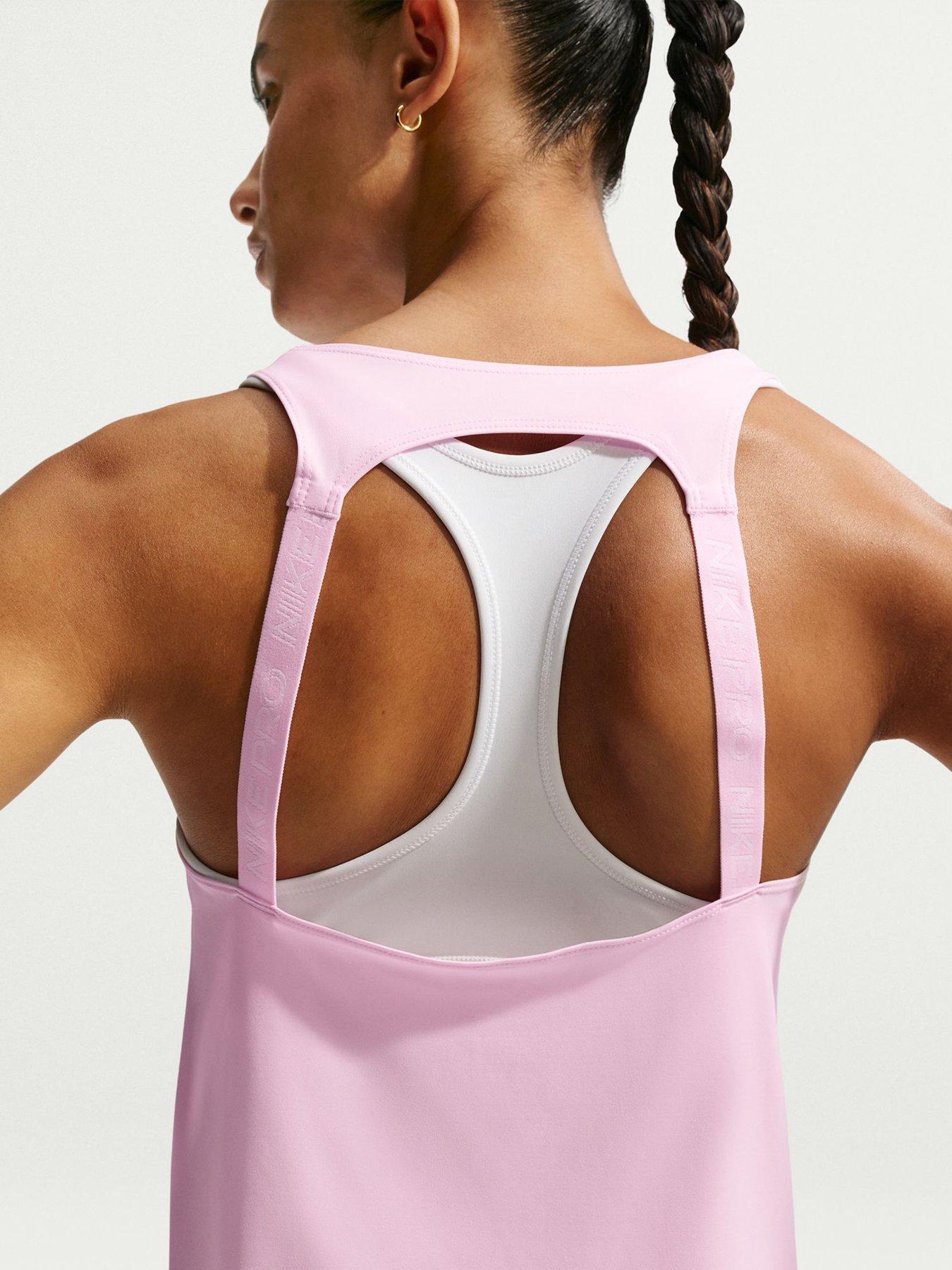Image 2 of 5 of Nike Womens Training Pro Dri-FIT Elastika Tank - Pink