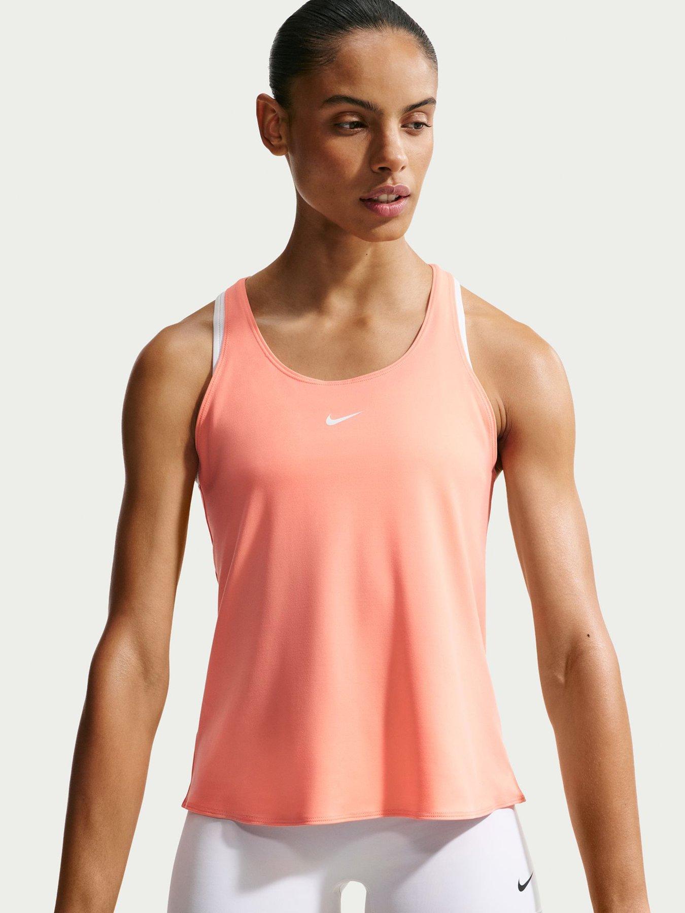 Image 1 of 5 of Nike Womens Training Pro Dri-FIT Elastika Tank - Orange