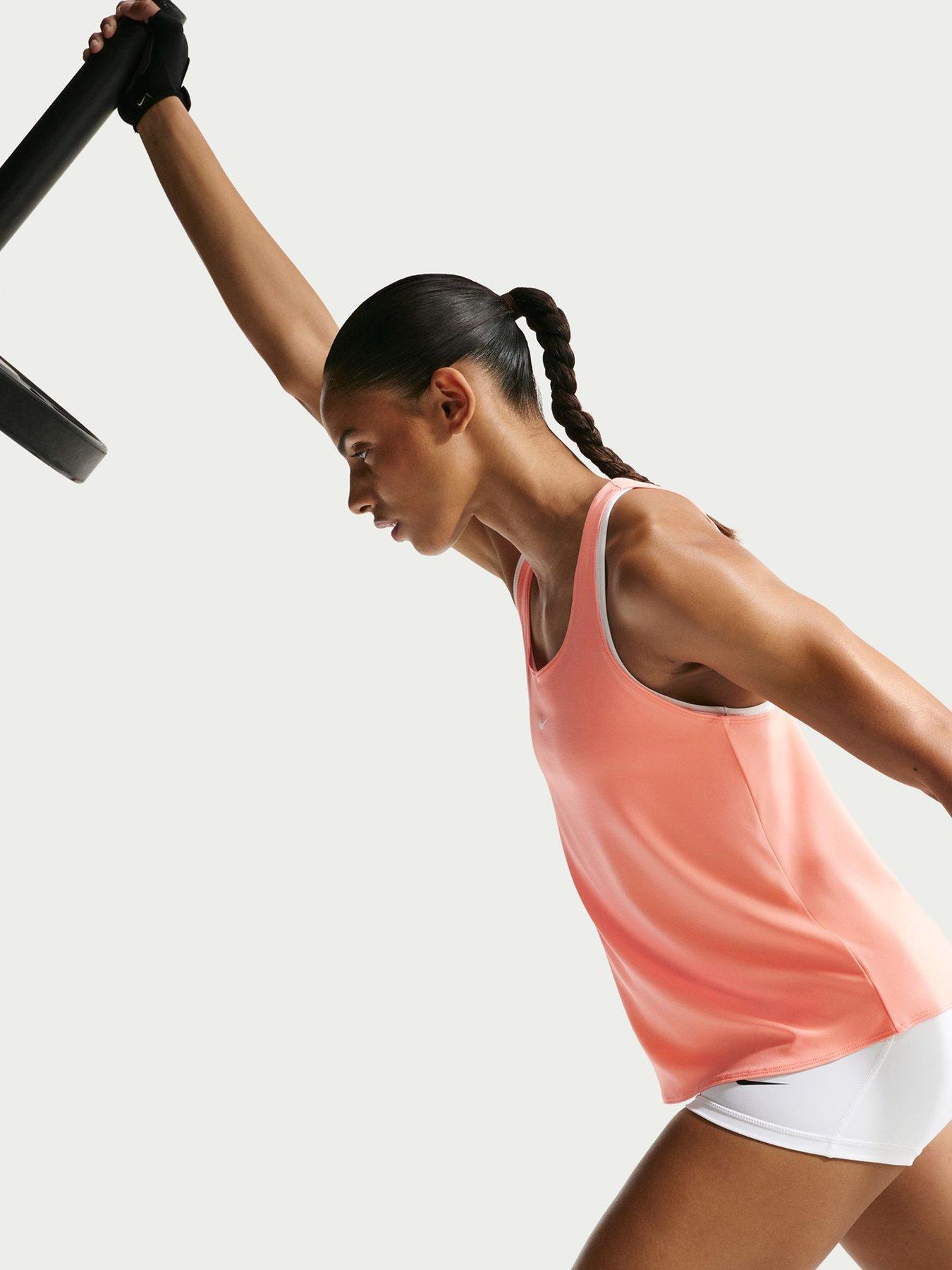Image 5 of 5 of Nike Womens Training Pro Dri-FIT Elastika Tank - Orange