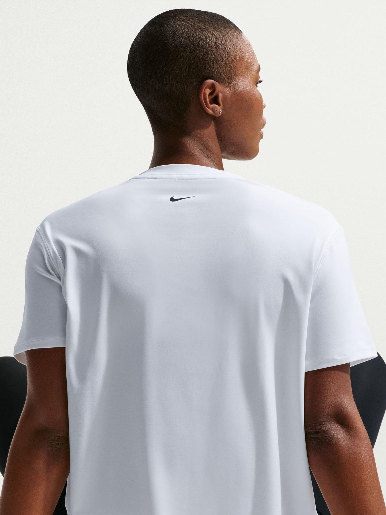 Image 2 of 5 of Nike Womens Training Pro 365 Dri-FIT Loose T-Shirt - White