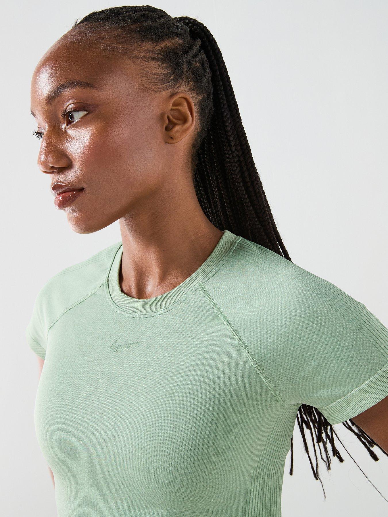 Image 4 of 4 of Nike Womens Training Dri-FIT Short Sleeve Top - Green