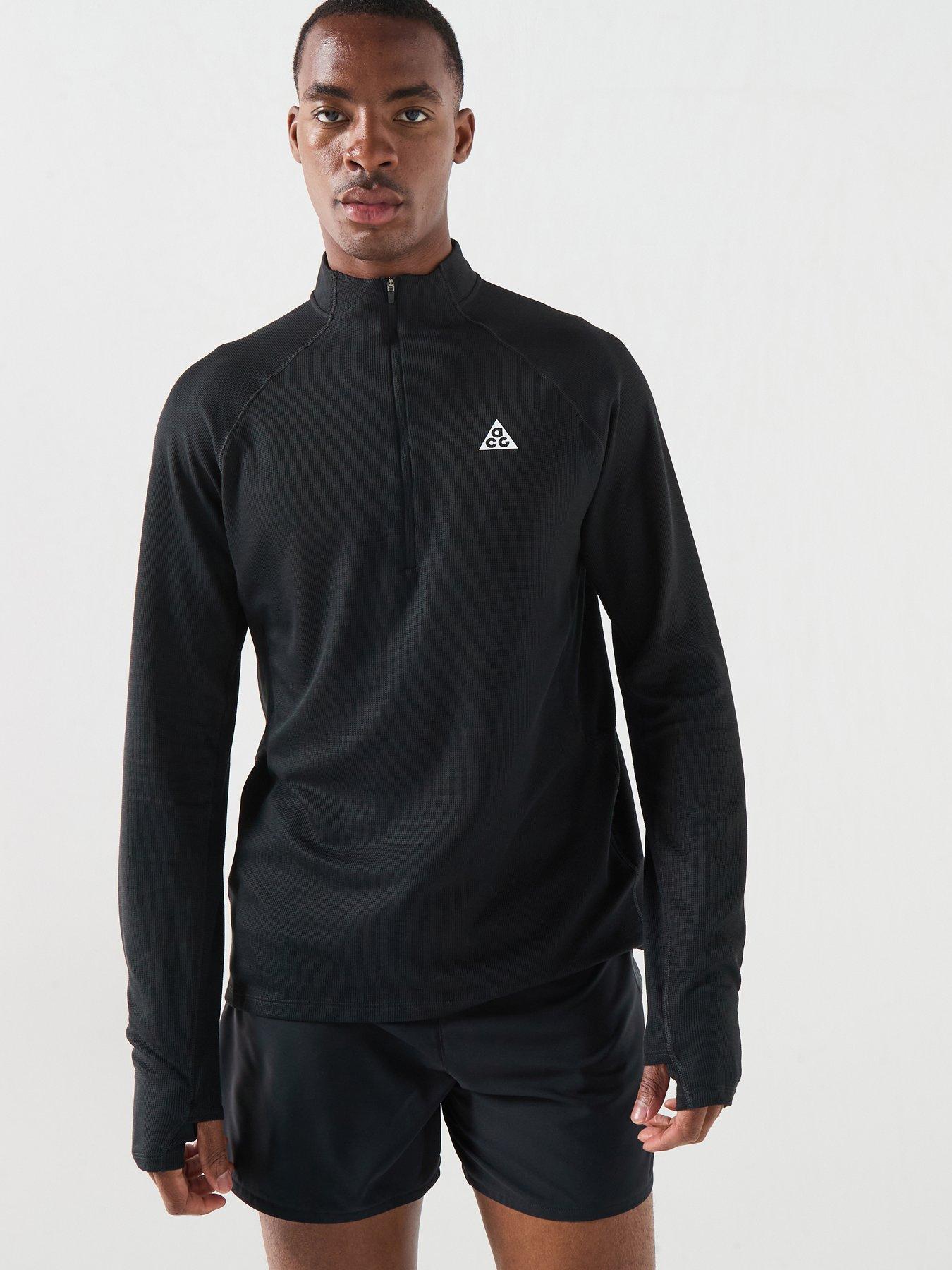 Nike Mens Running ACG Dri-FIT Mid Layer Half Zip - Black