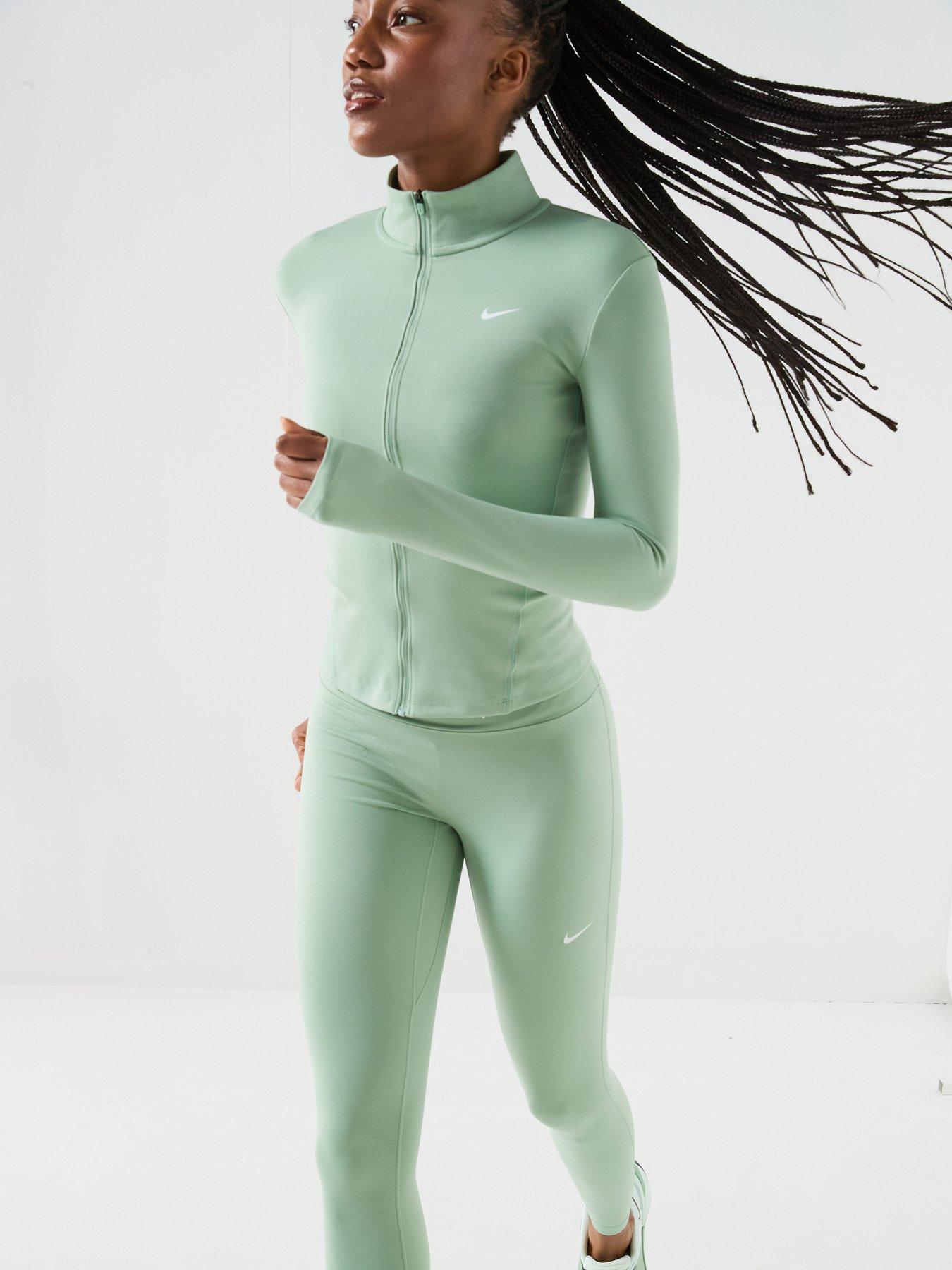 Image 5 of 7 of Nike Womens Training One Dri-FIT High Rise Leggings - Green