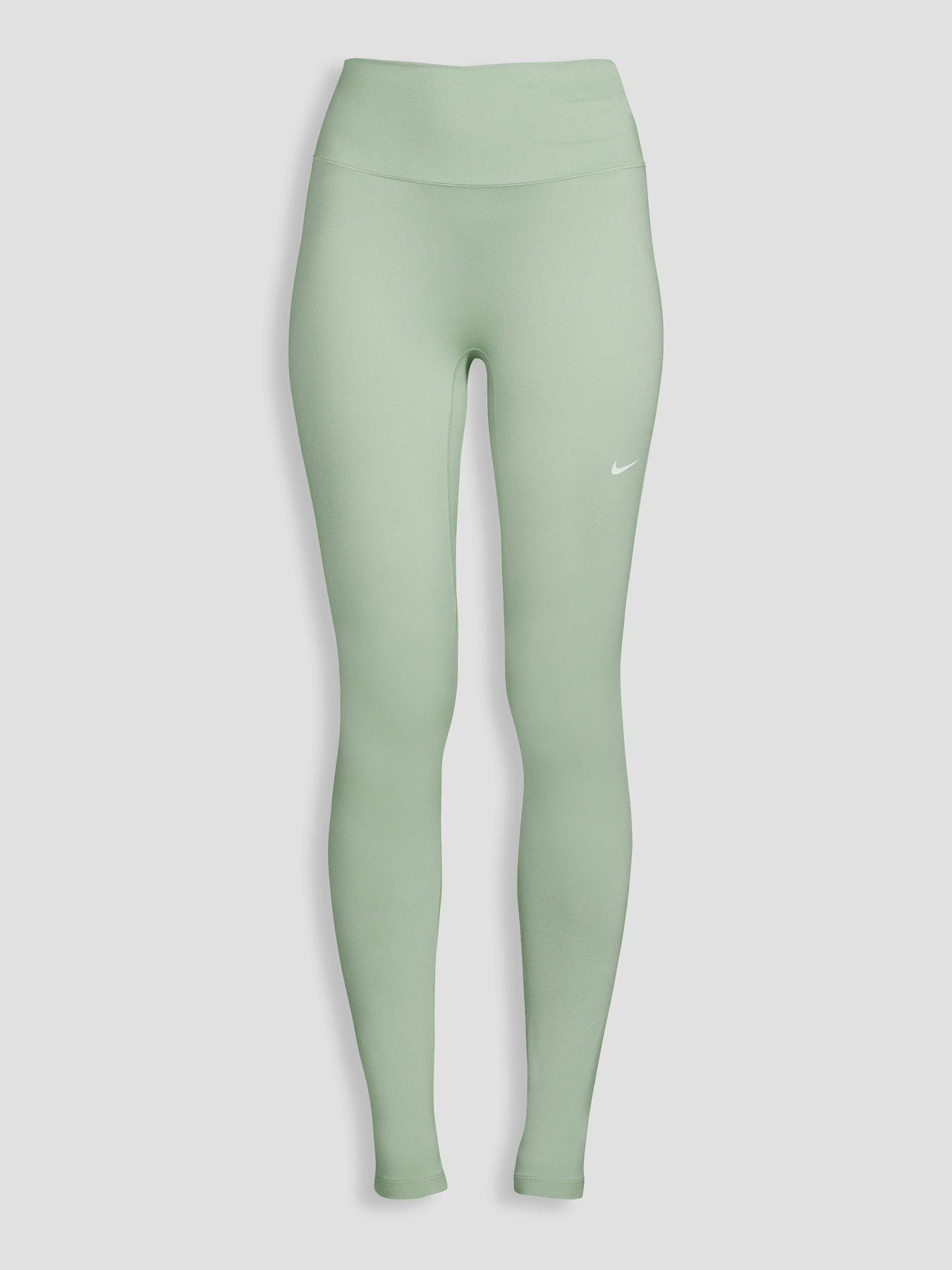 Image 7 of 7 of Nike Womens Training One Dri-FIT High Rise Leggings - Green