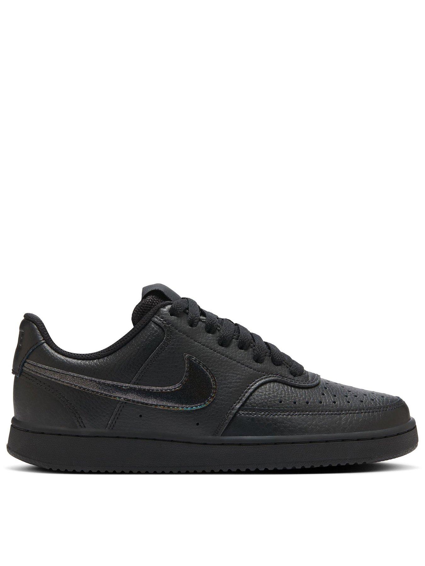 Image 1 of 7 of Nike Women's Court Vision Low Trainers - Black