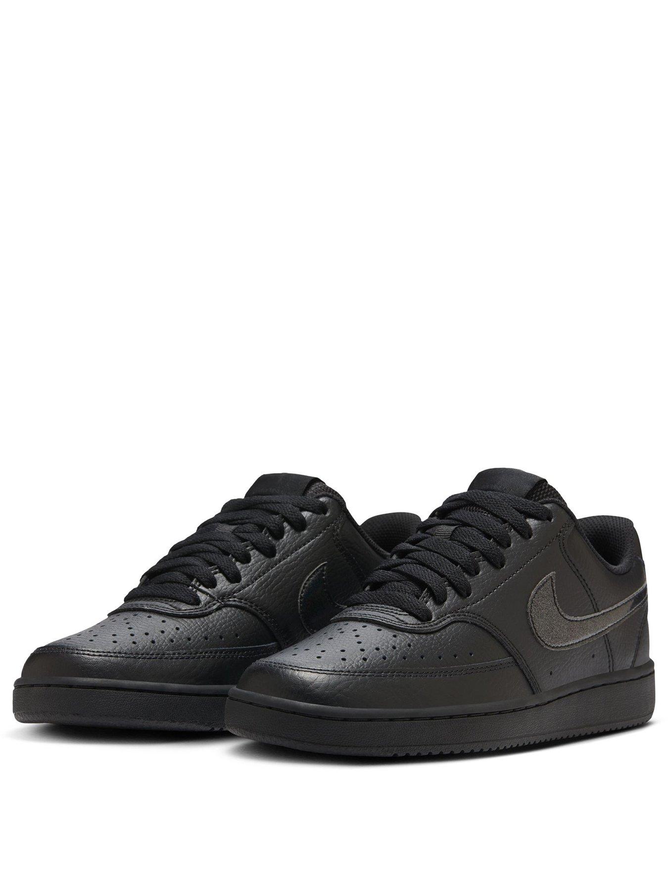 Image 2 of 7 of Nike Women's Court Vision Low Trainers - Black