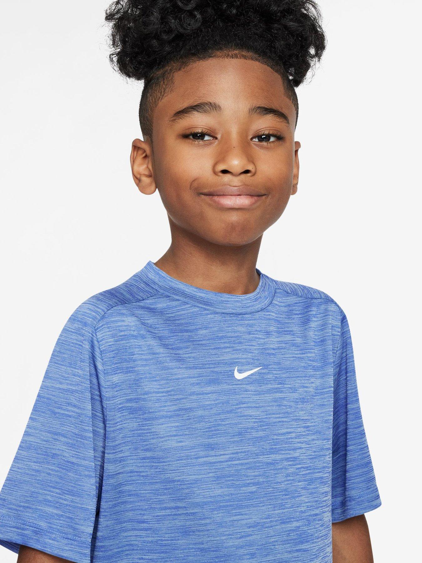 Image 3 of 3 of Nike Junior Boys Dri-FIT Short Sleeve Top - Blue