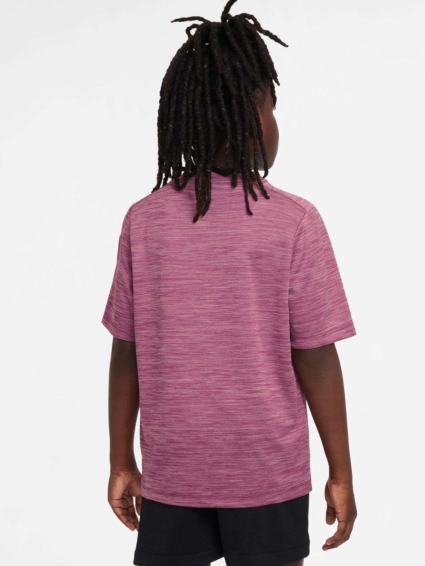 Image 2 of 3 of Nike Junior Boys Dri-FIT Short Sleeve Top - Pink