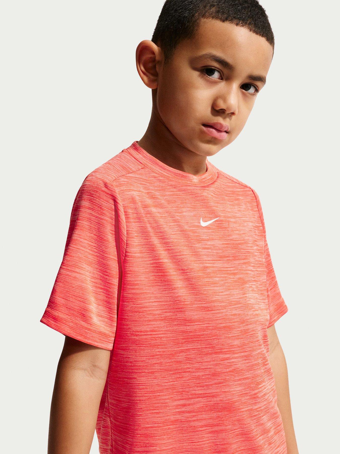 Image 3 of 5 of Nike Junior Boys Dri-FIT Short Sleeve Top - Orange