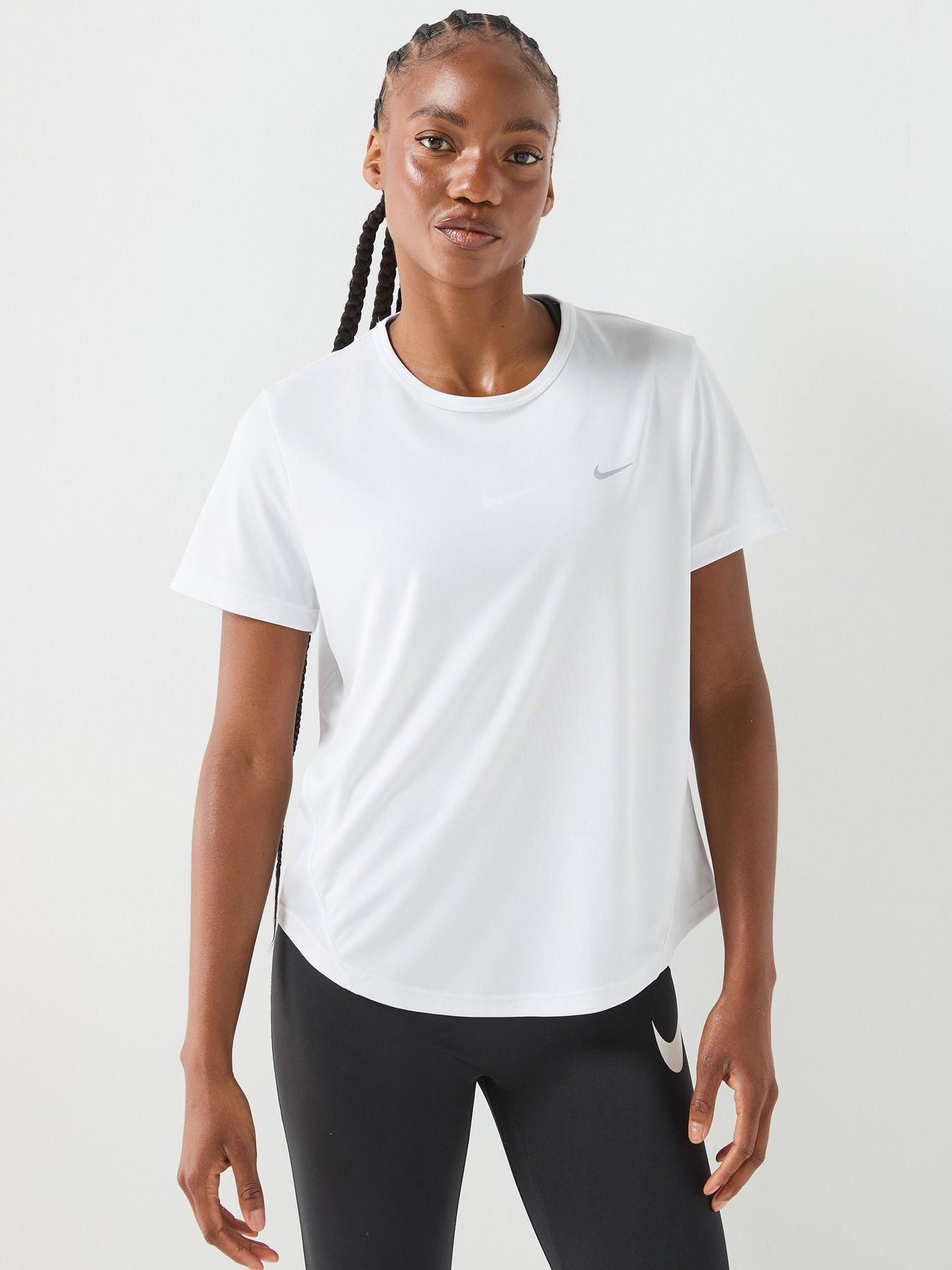 Nike Womens Running Dri-FIT Short Sleeve Top - White