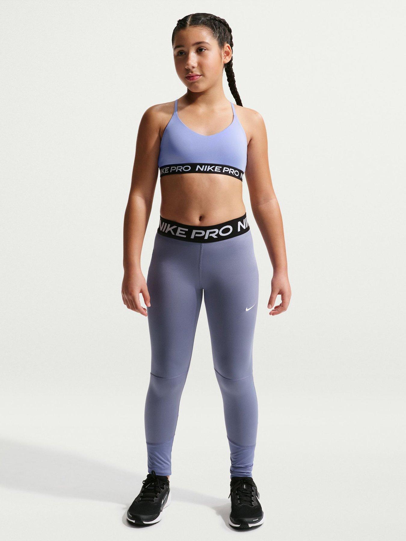 Image 3 of 5 of Nike Junior Girls Training Indy Bra - Blue