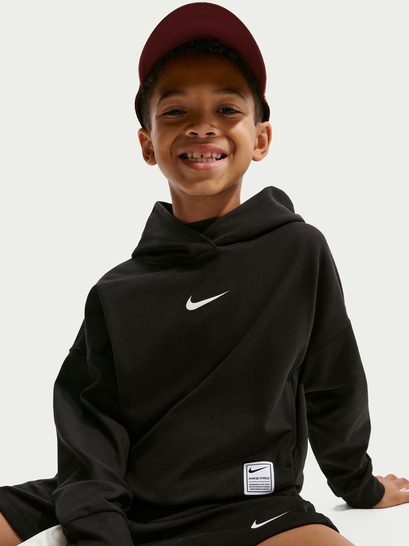 nike-junior-boys-training-dri-fit-fleece-pullover-hoodie-blackfront