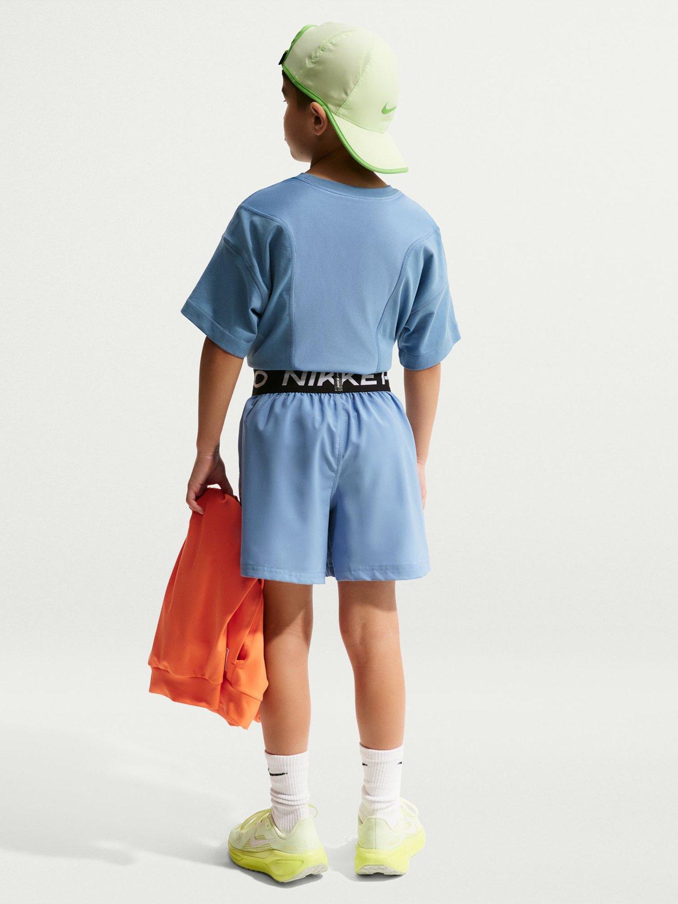 Image 4 of 5 of Nike Junior Boys Training Dri-FIT Shorts - Blue