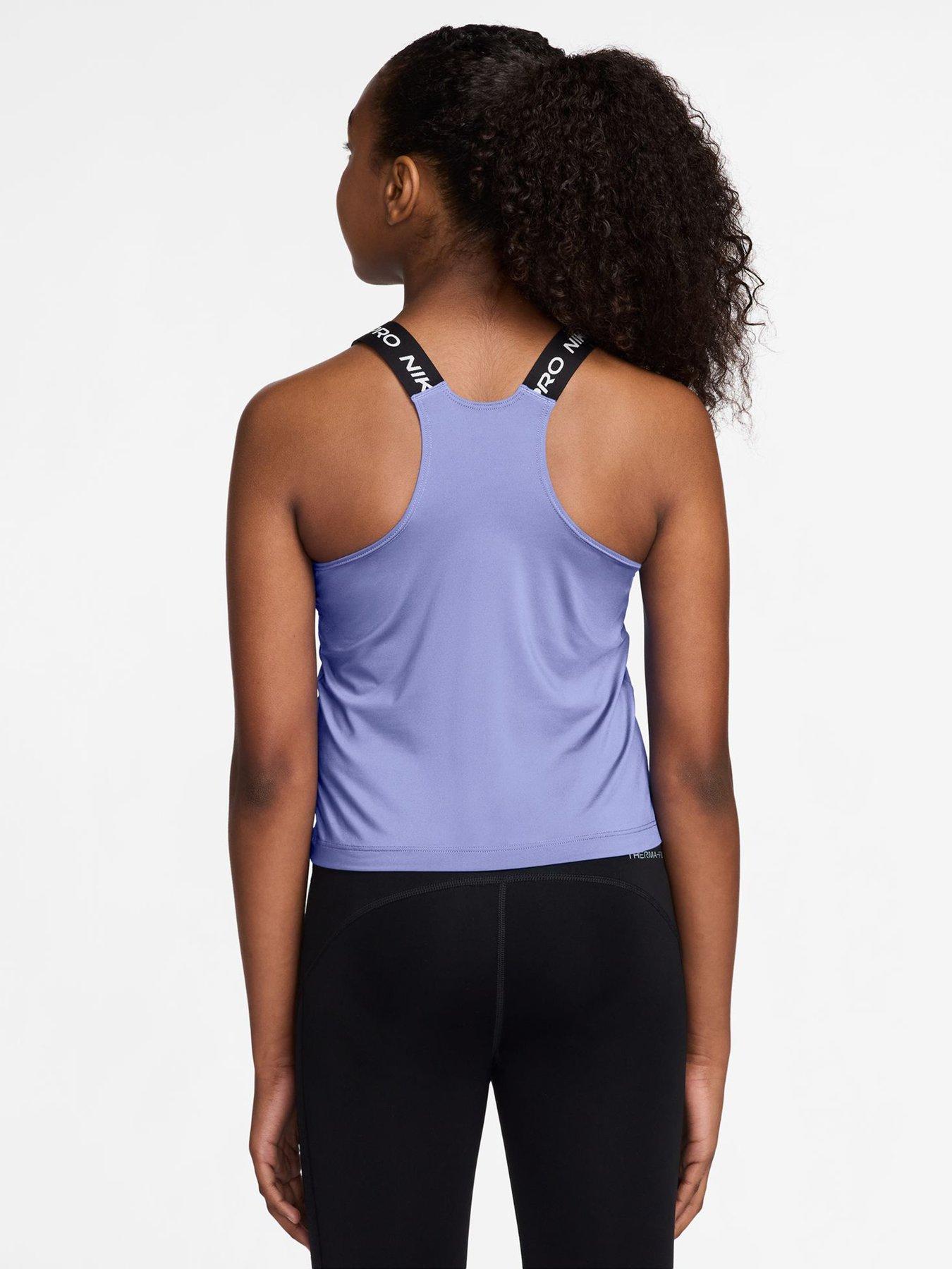 Image 2 of 3 of Nike Junior Girls Training Dri-FIT Tank Top - Blue