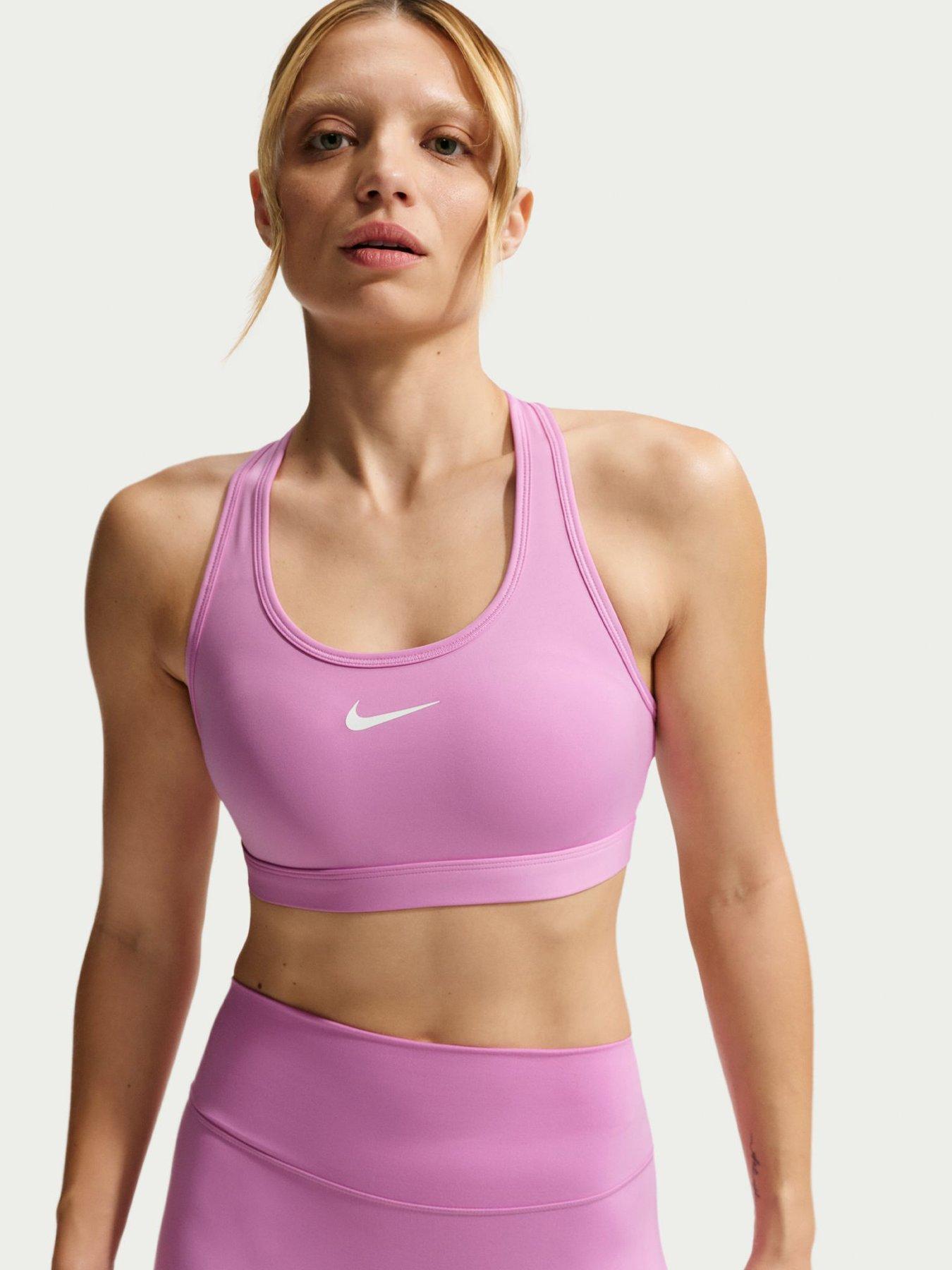 Nike Womens Training Swoosh Medium Support Sports Bra - Pink
