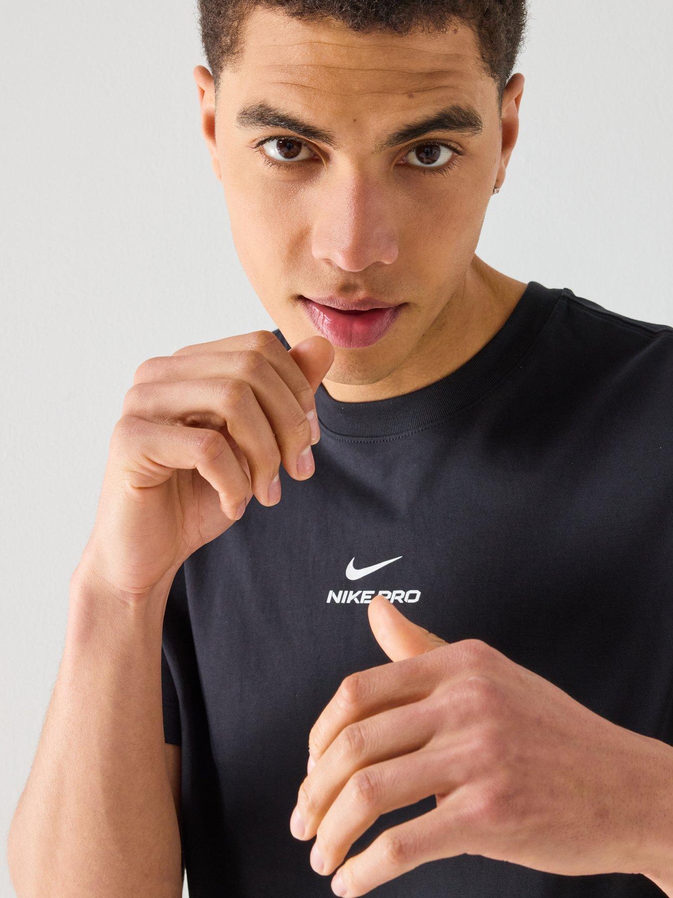Image 4 of 5 of Nike Mens Training Dri-FIT Short Sleeve Top - Black