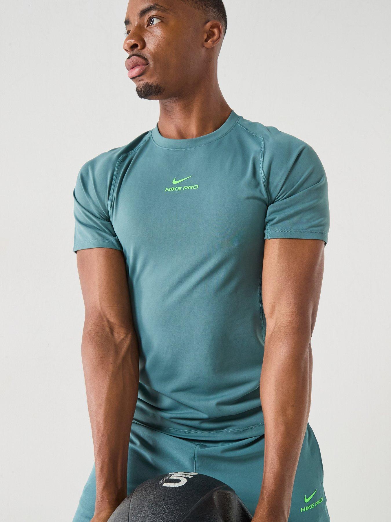 Image 1 of 5 of Nike Mens Training Dri-FIT Short Sleeve Top - Green