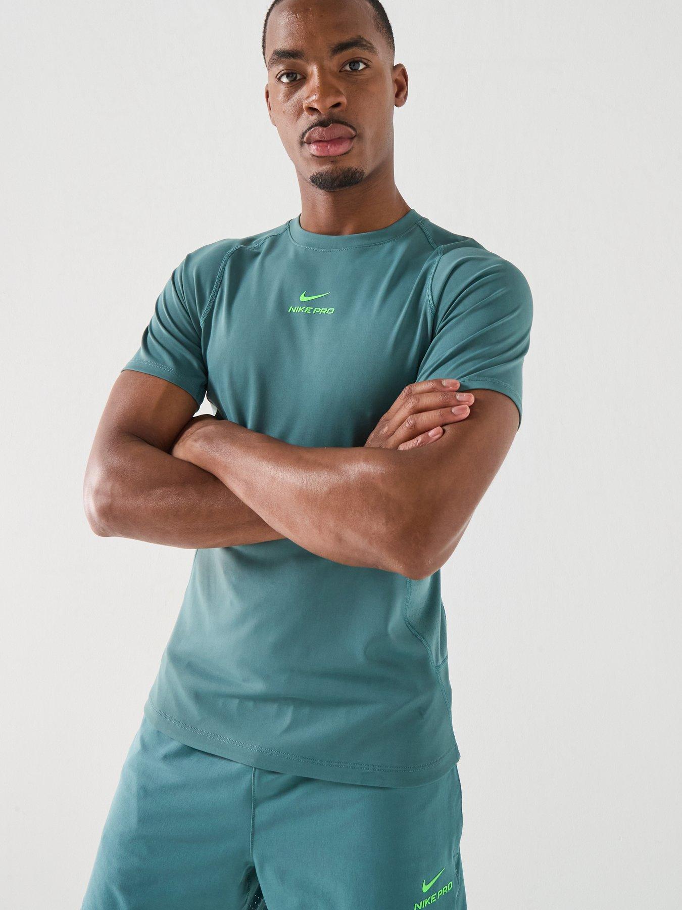 Image 4 of 5 of Nike Mens Training Dri-FIT Short Sleeve Top - Green