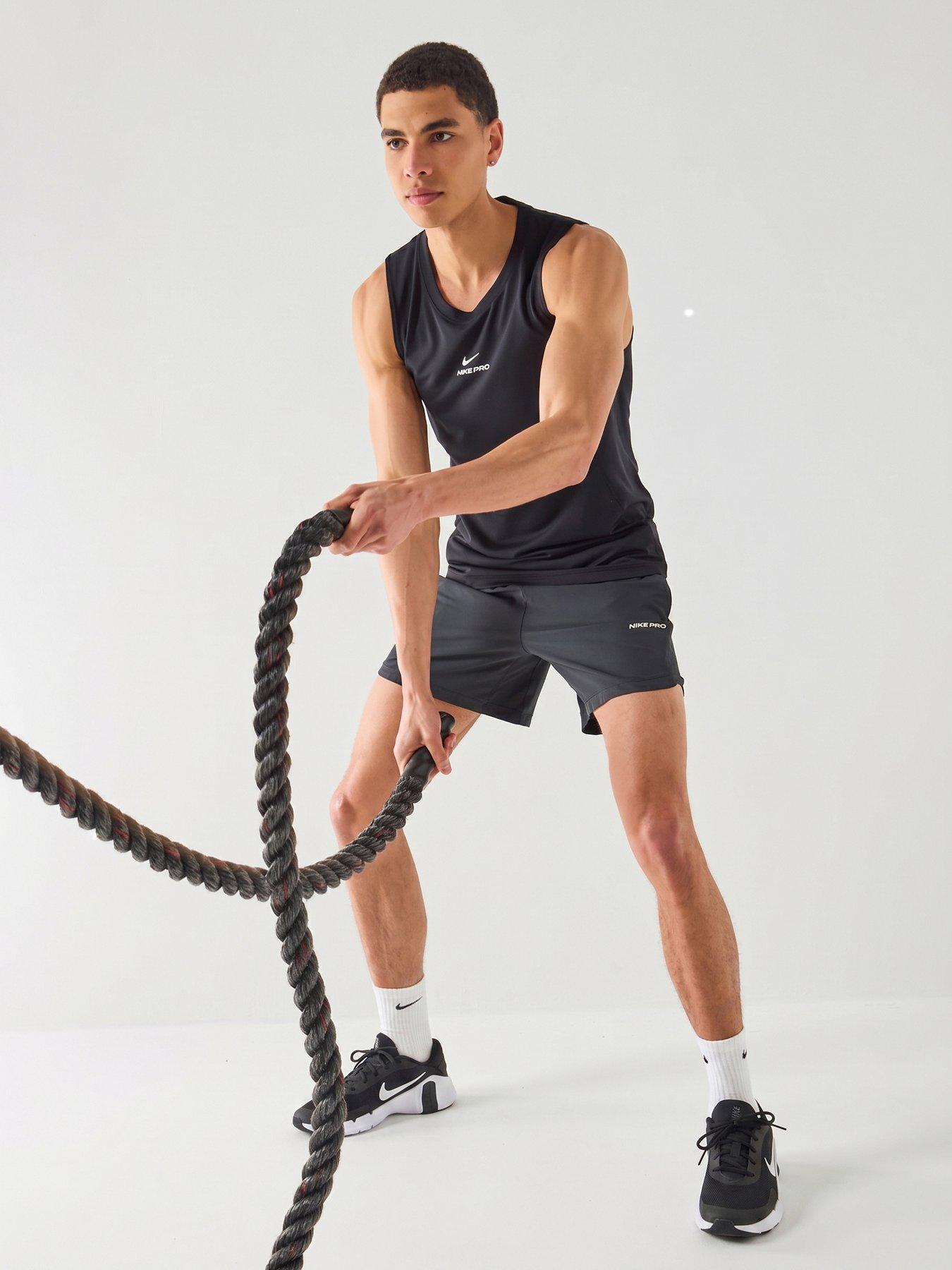 Image 3 of 7 of Nike Mens Training Dri-FIT 6 Inch Shorts - Black