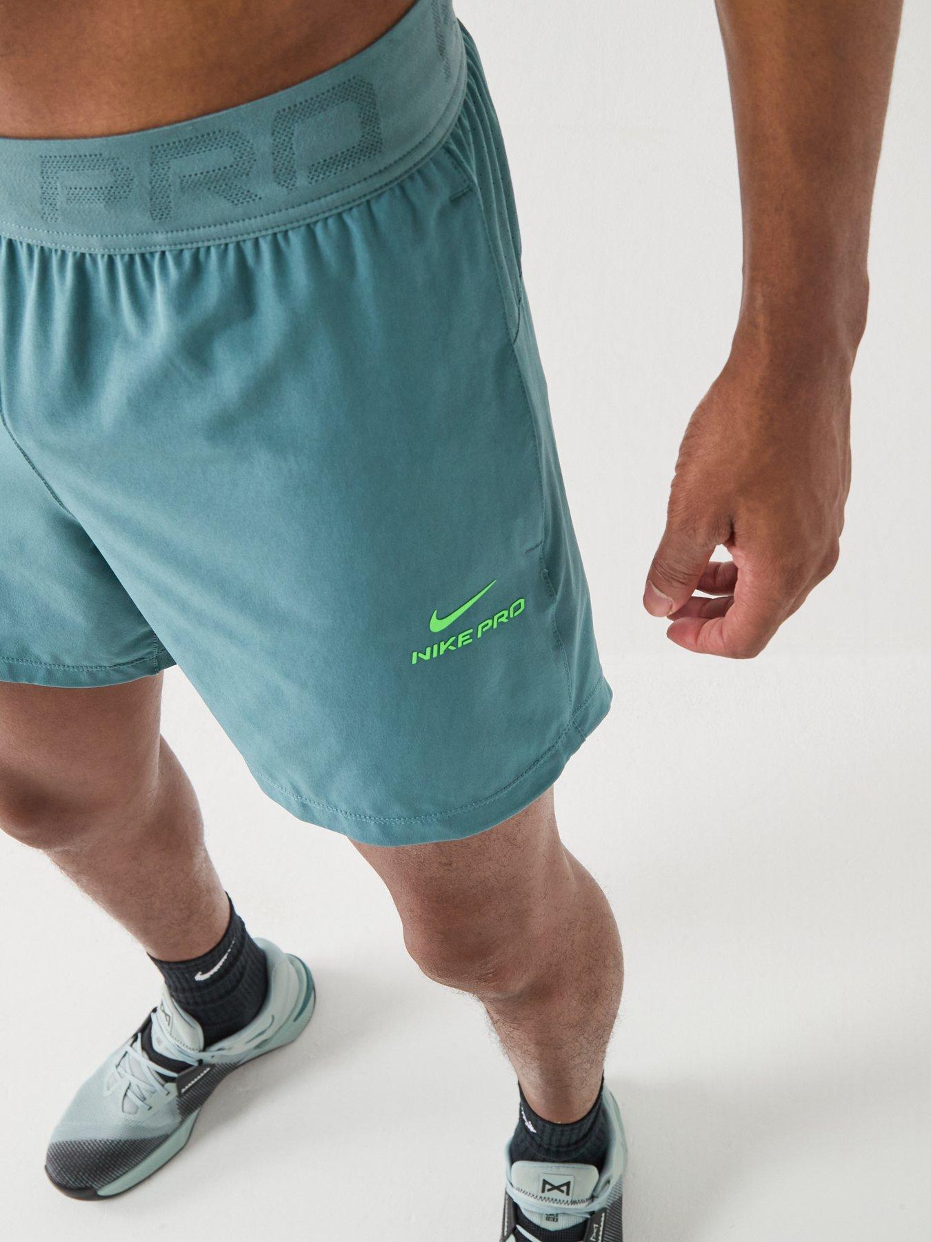 Image 5 of 7 of Nike Mens Training Dri-FIT 6 Inch Shorts - Green
