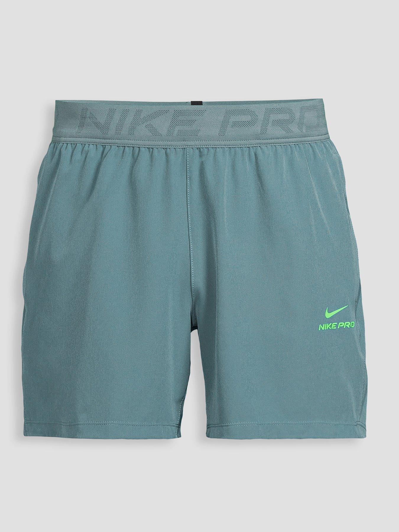 Image 7 of 7 of Nike Mens Training Dri-FIT 6 Inch Shorts - Green