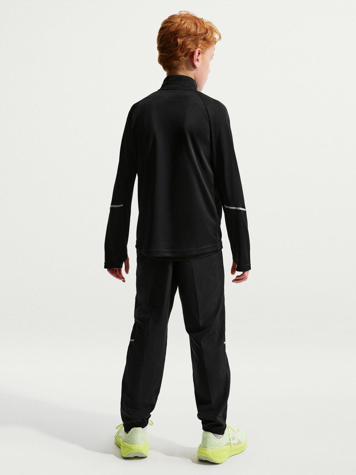 Image 2 of 5 of Nike Junior Boys Dri-FIT Miler Woven Pants - Black